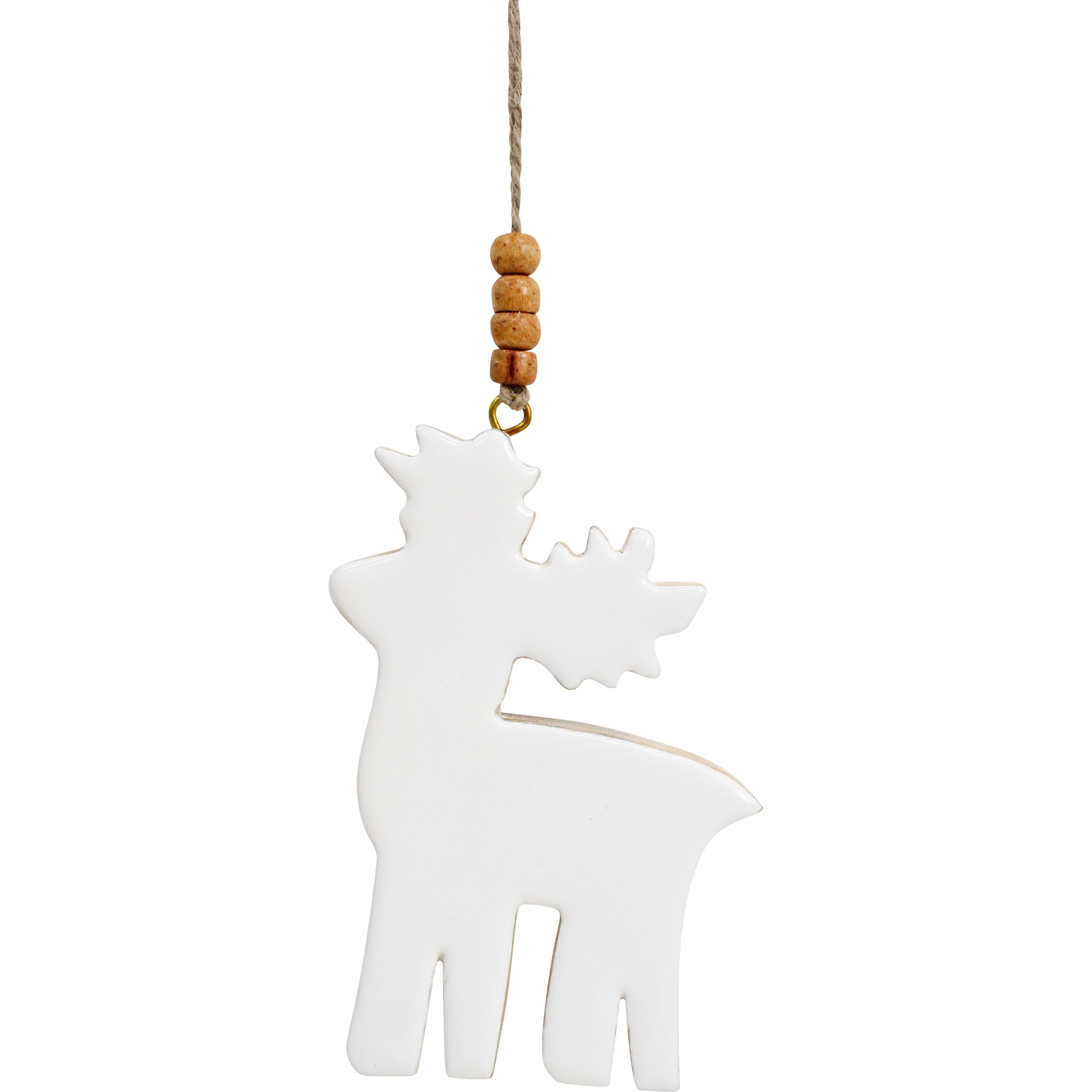 Hanging Reindeer White