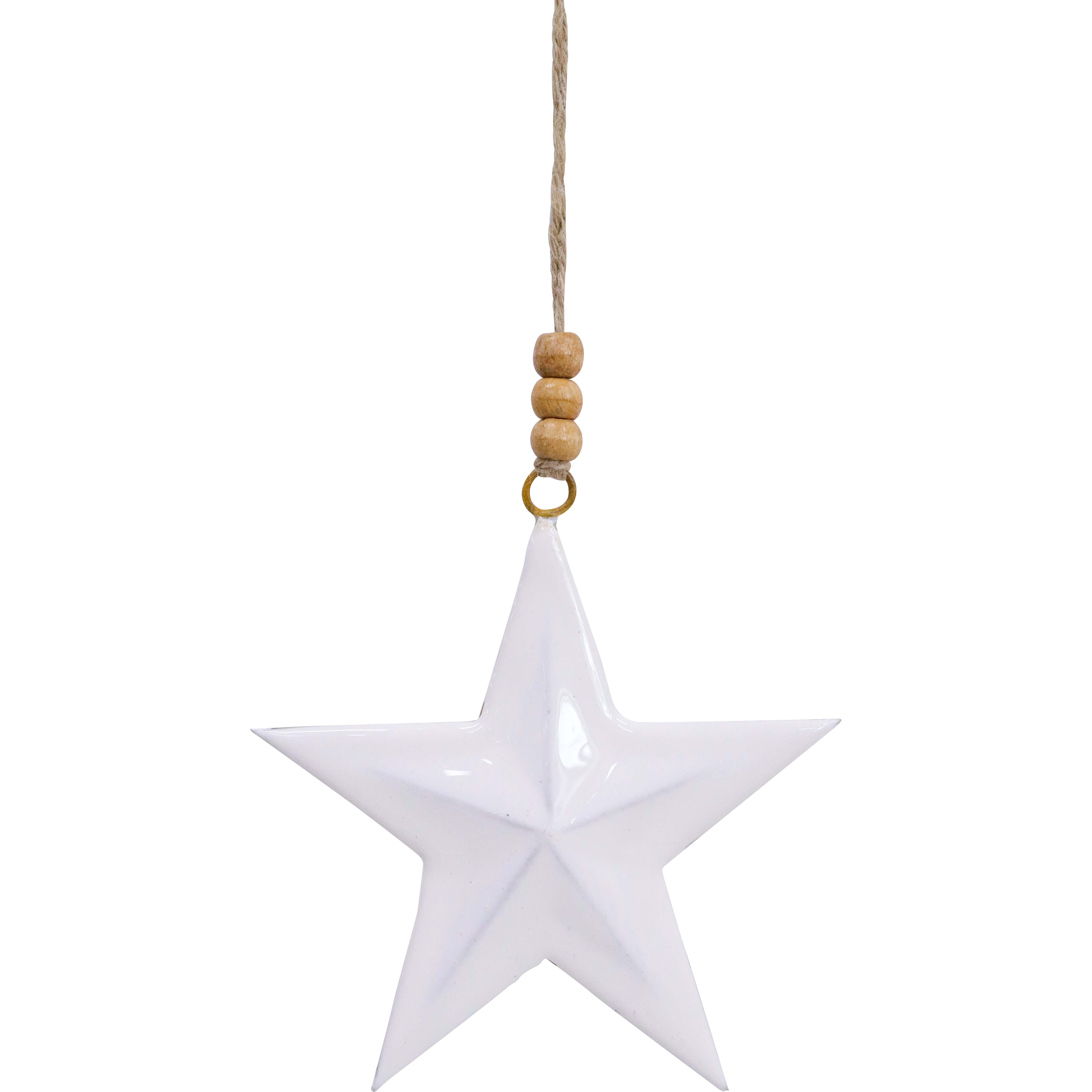 Metal Star Enamel White