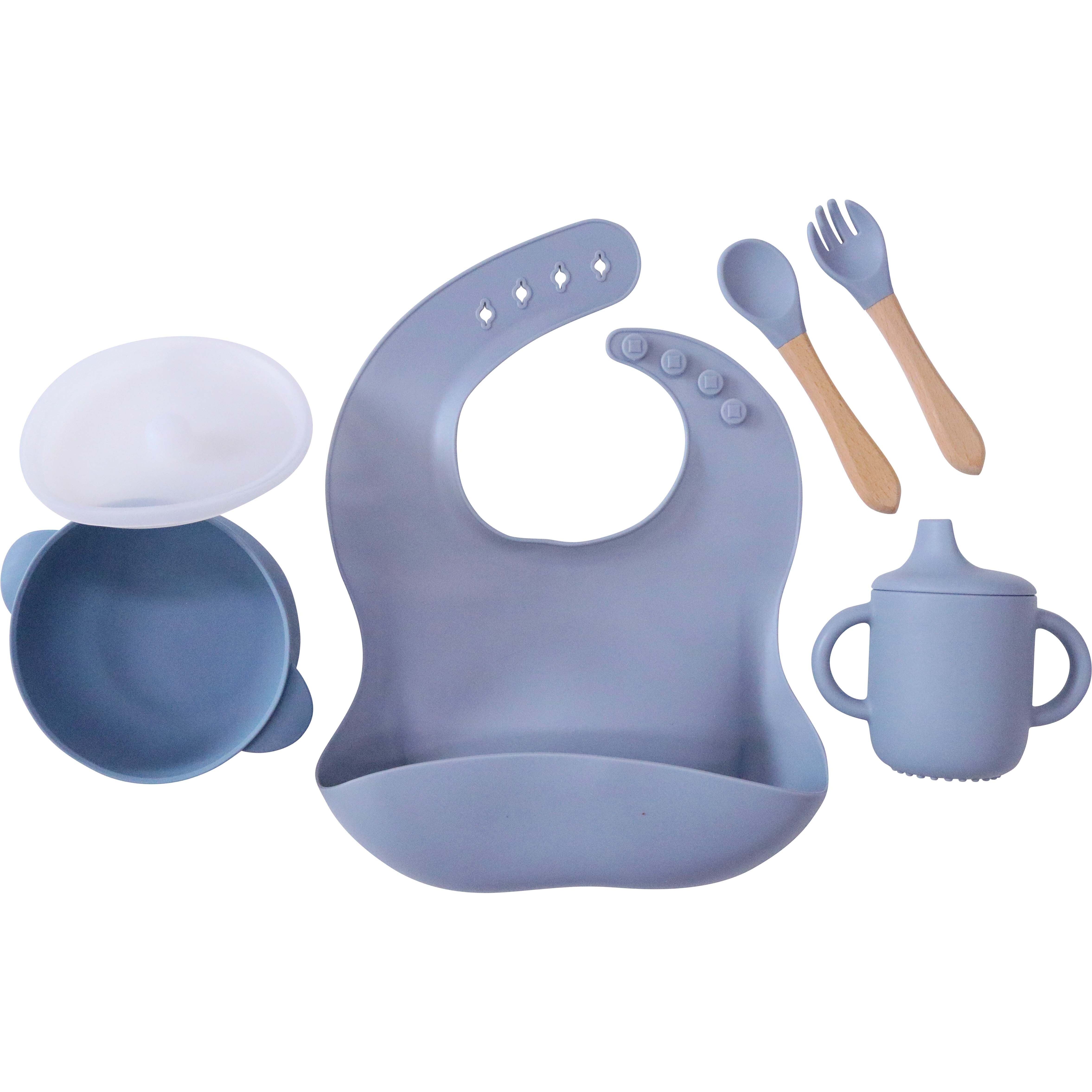 Silicone Feeding Set Blue