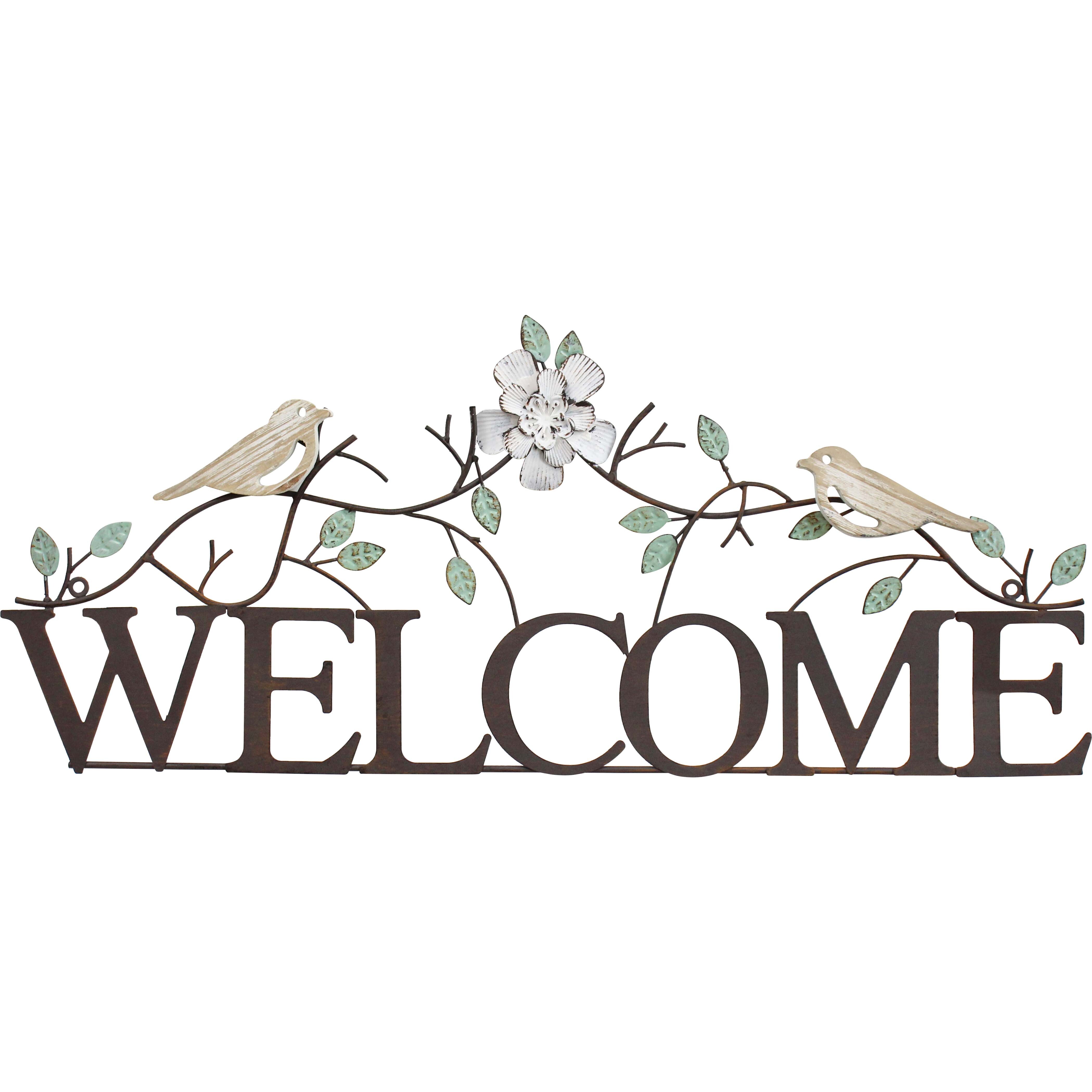 Welcome Sign Birds