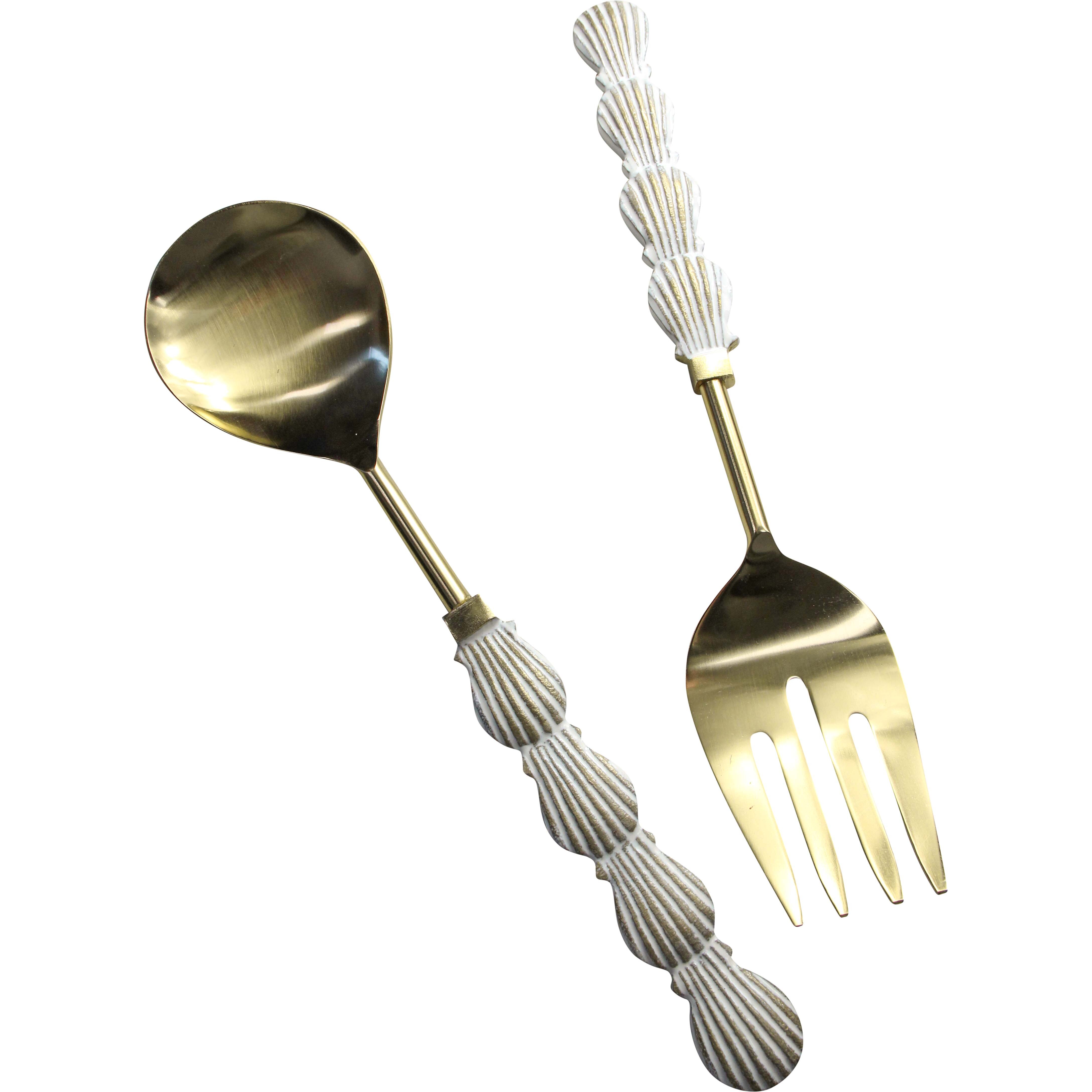 Salad Servers Shell Handle S/2