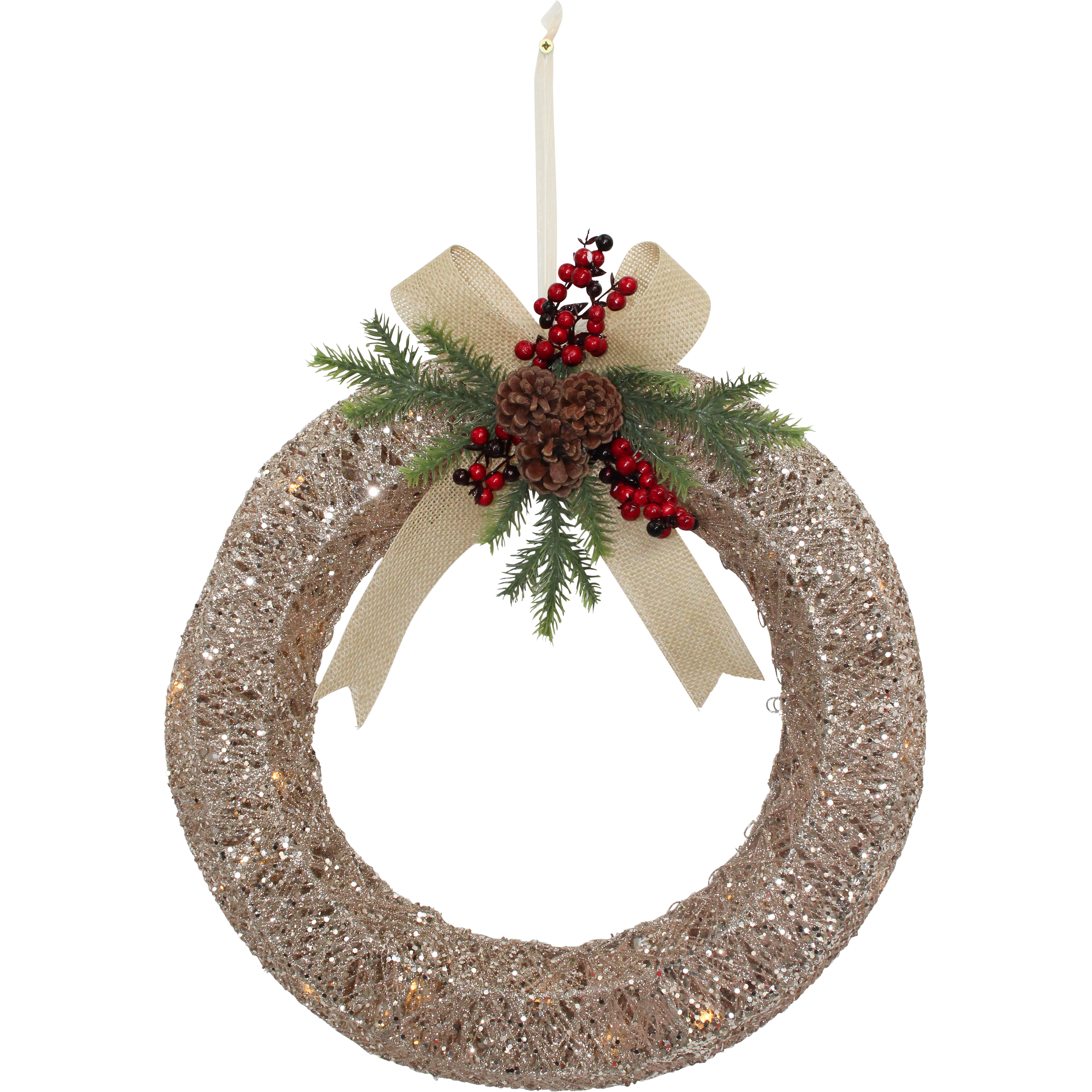 LED Xmas Gold Wreath