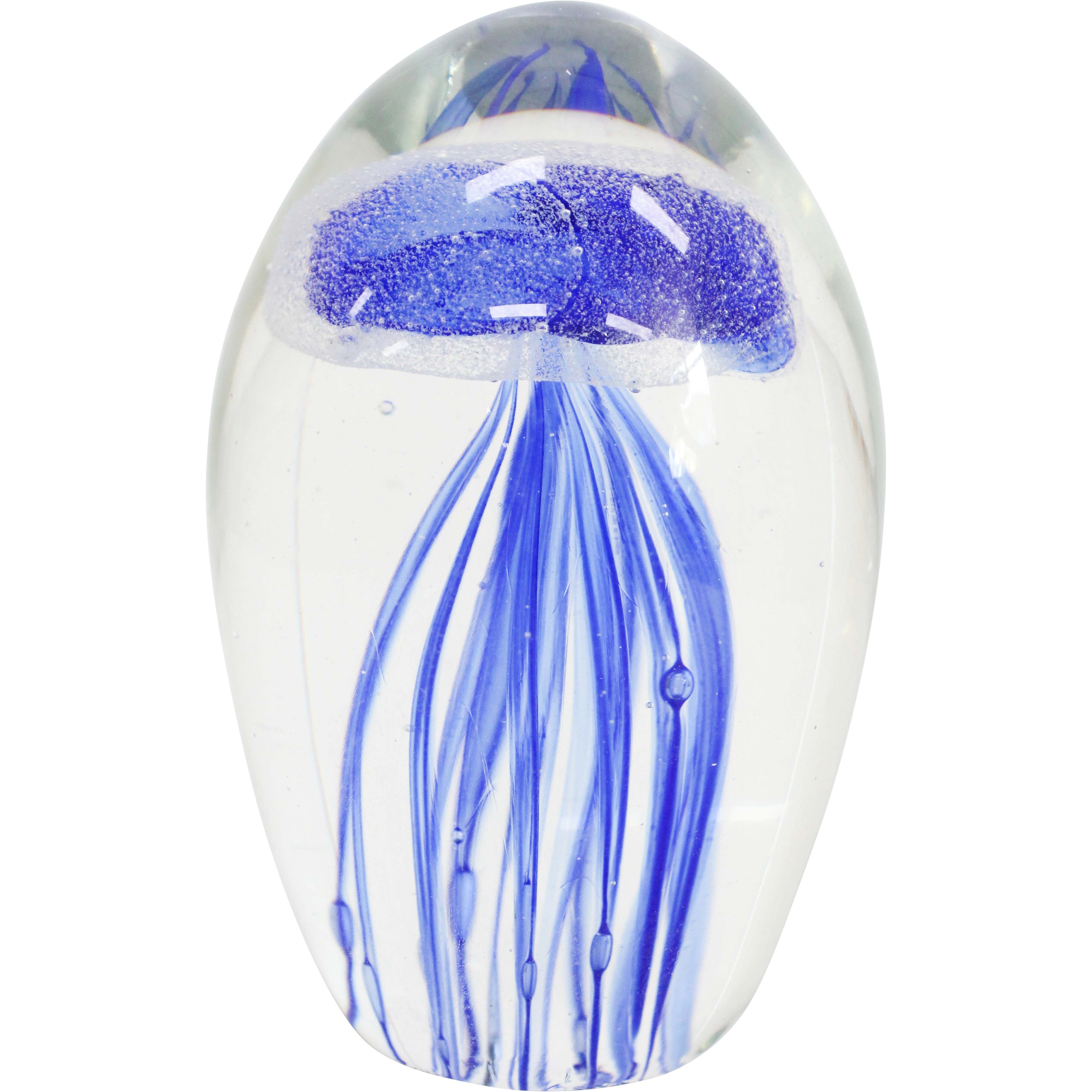 Glass Jellyfish Med Blue