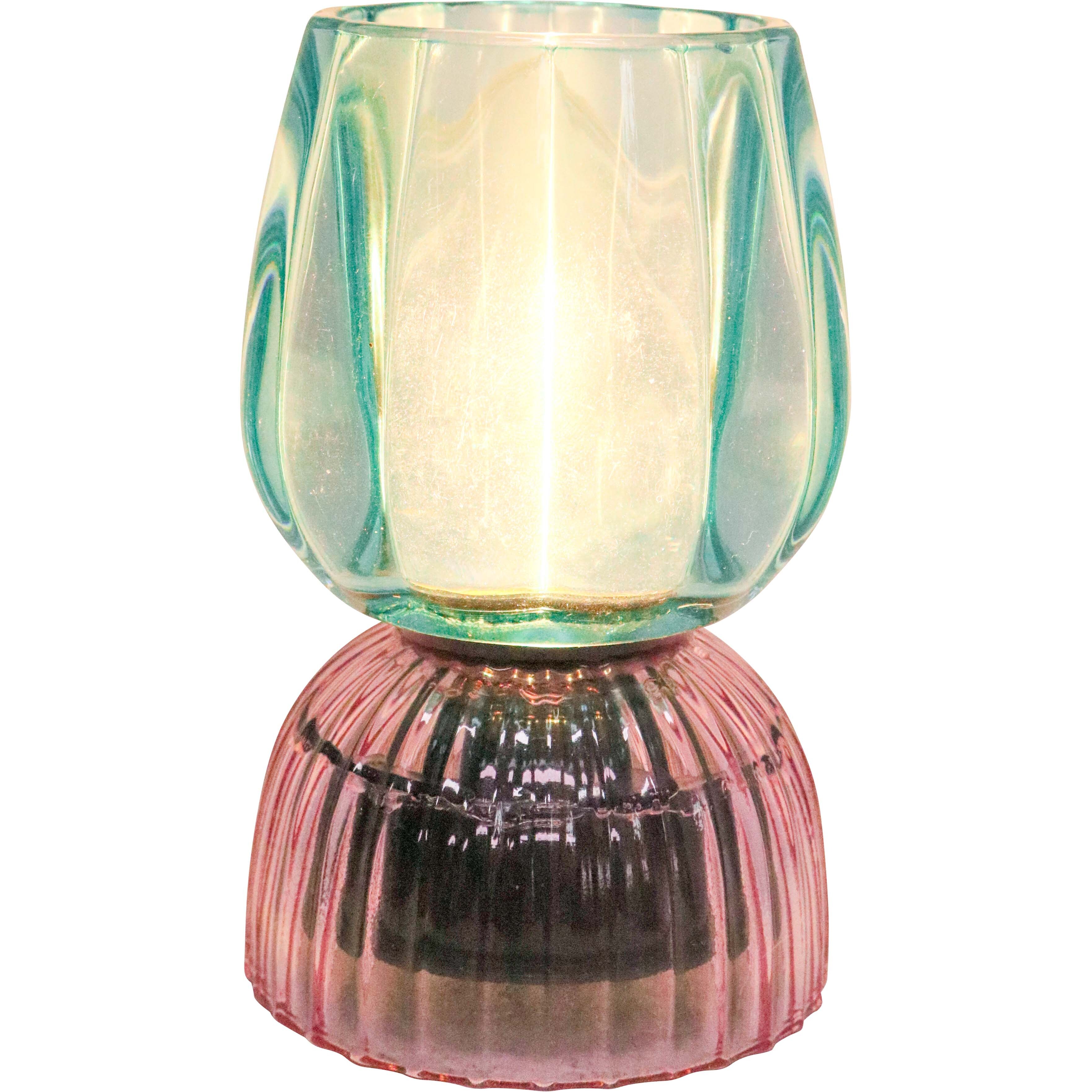 LED Glass Lamp Tangarine Green