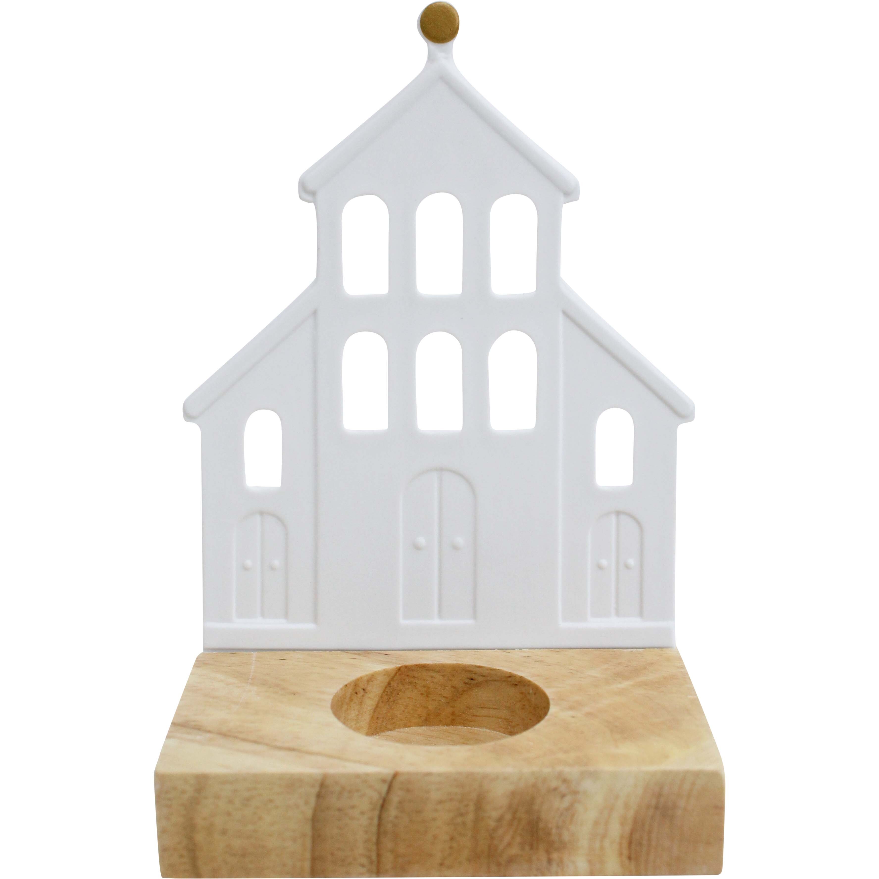 Porcelain Tealight Holder Church