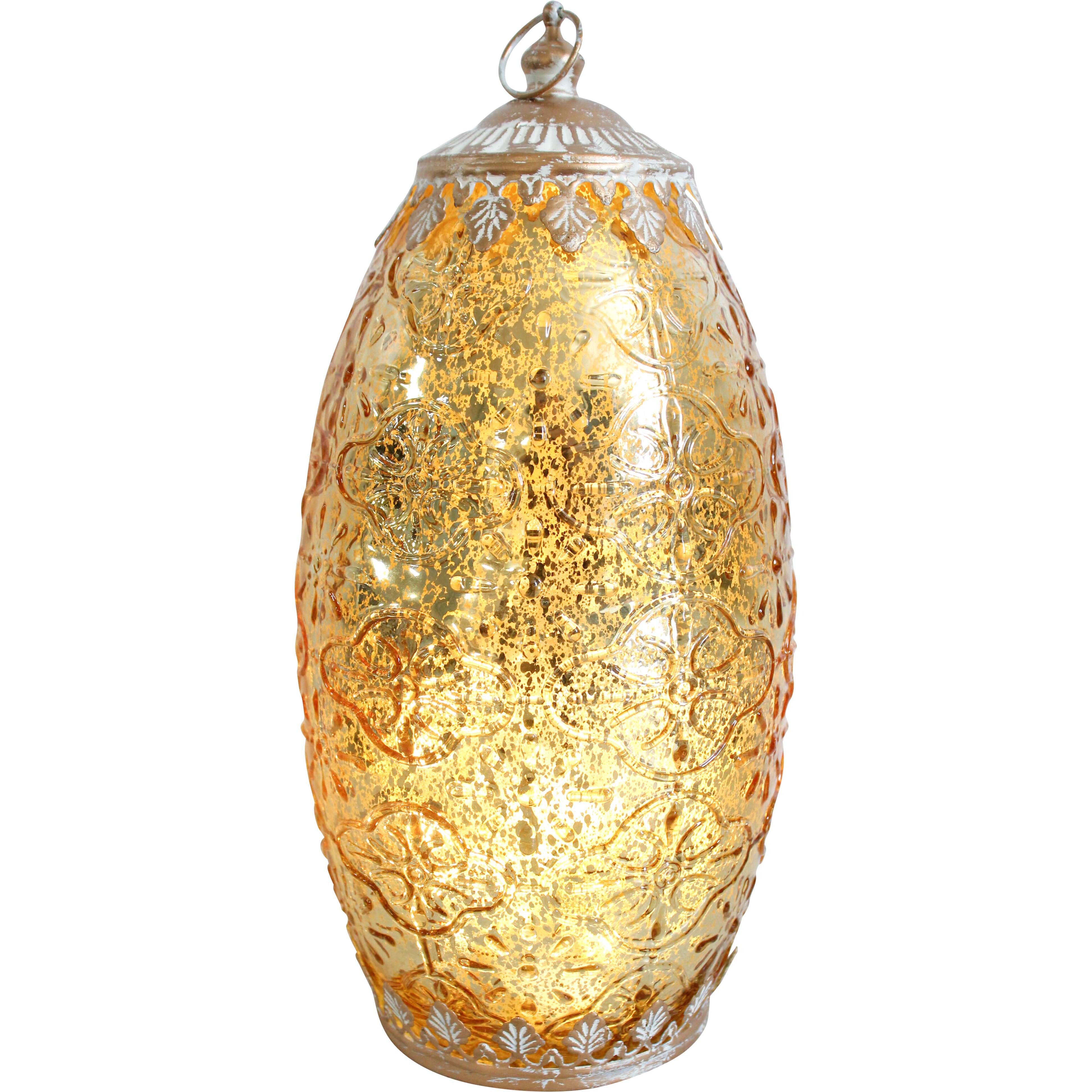 Lantern LED Tall Gold