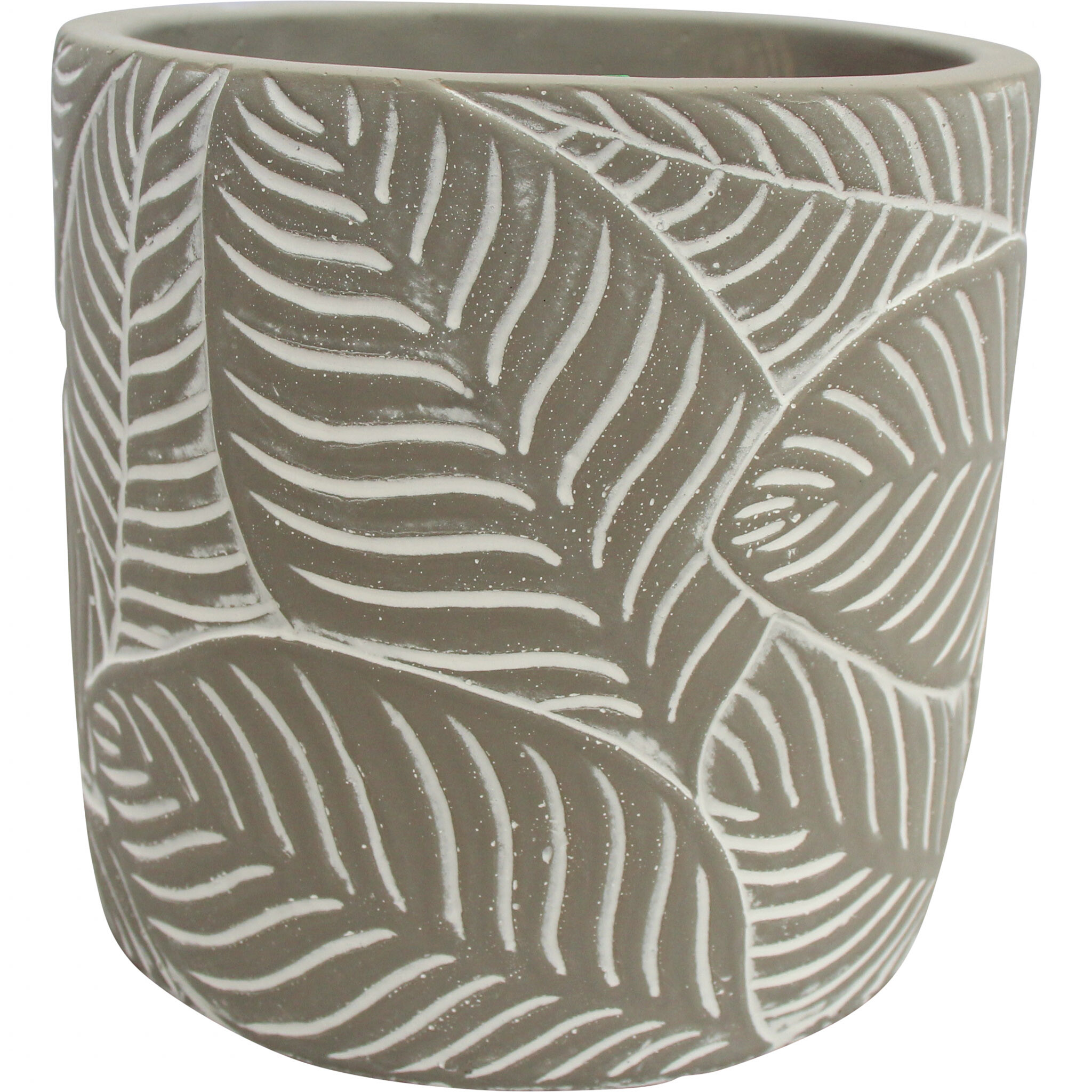 Planter Leaf Wrap Grey