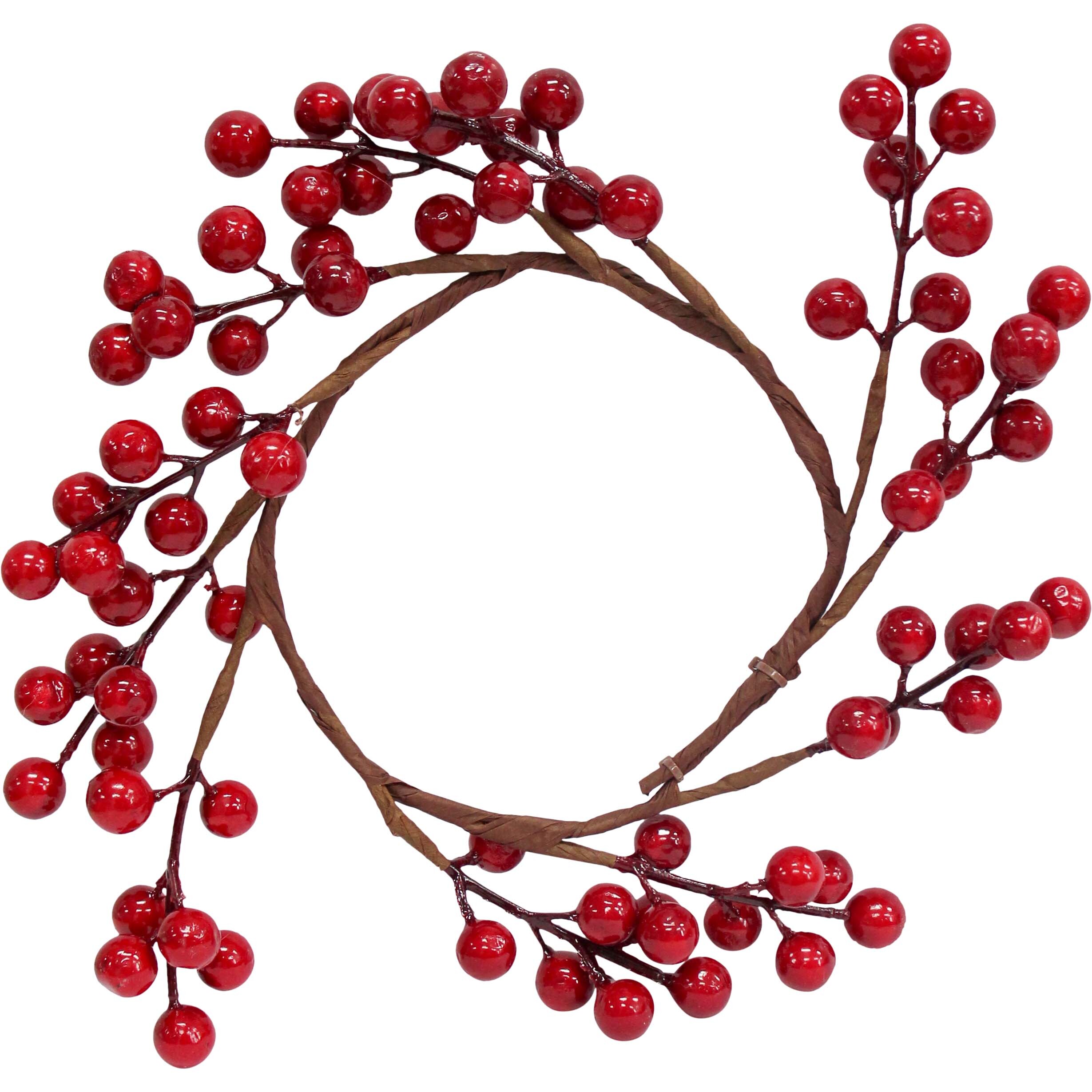 Candle Ring Red Berries