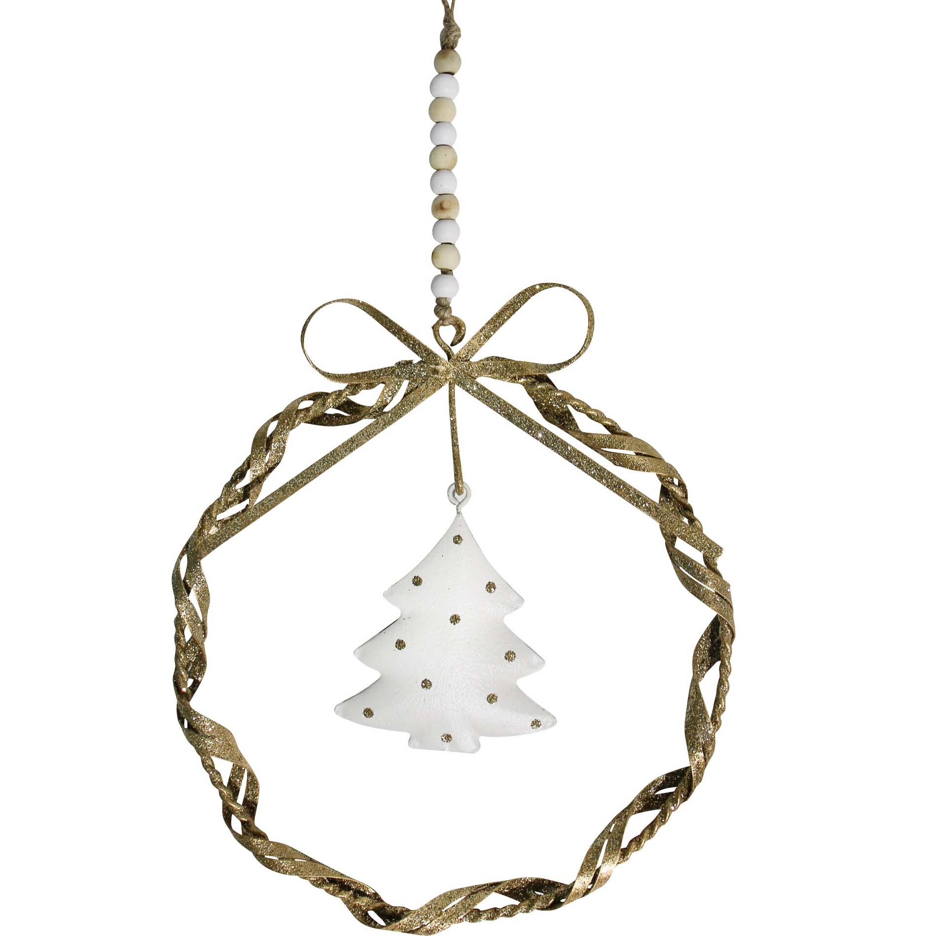 Gold Twist Wreath Tree Lrg