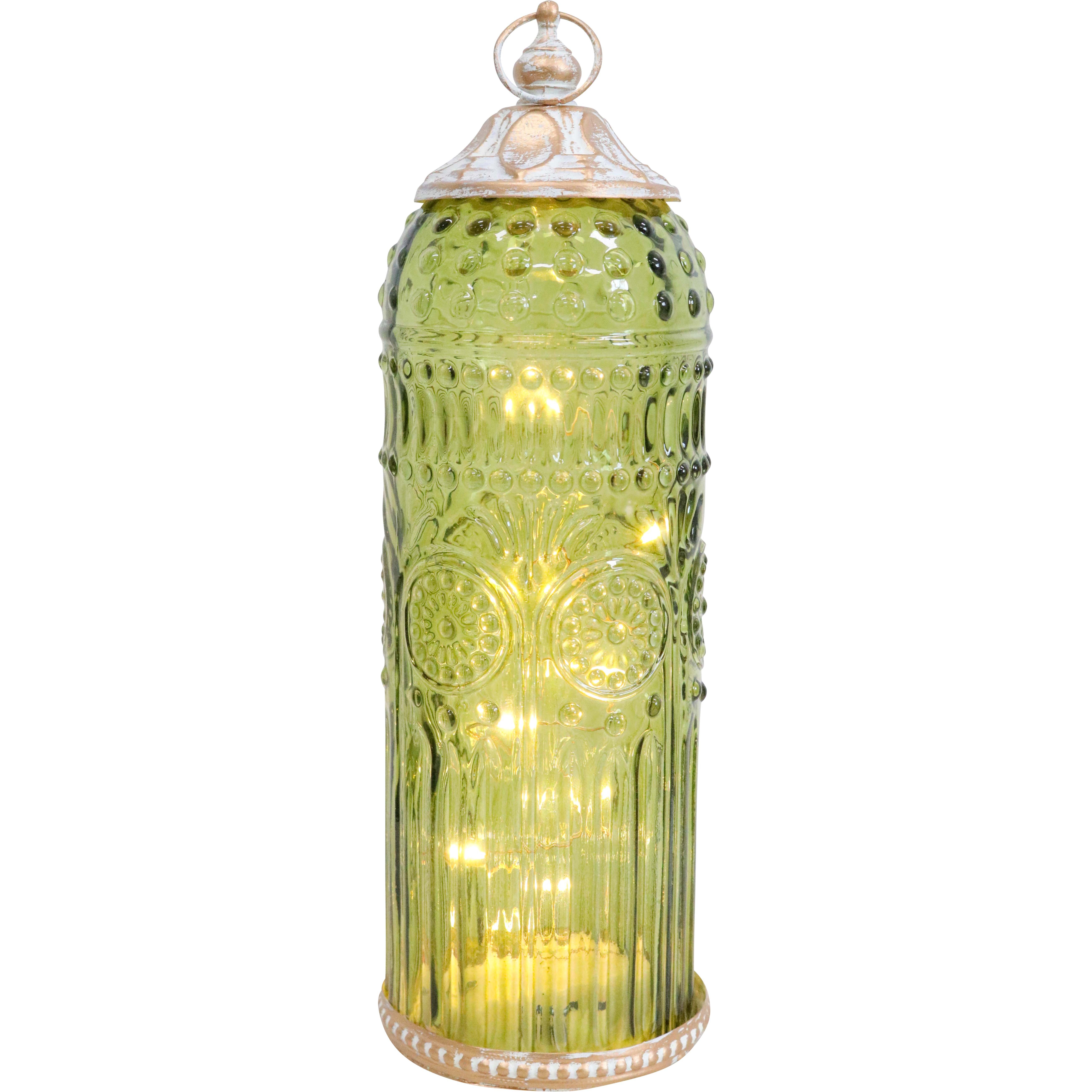 Lantern LED Baroque Avocado