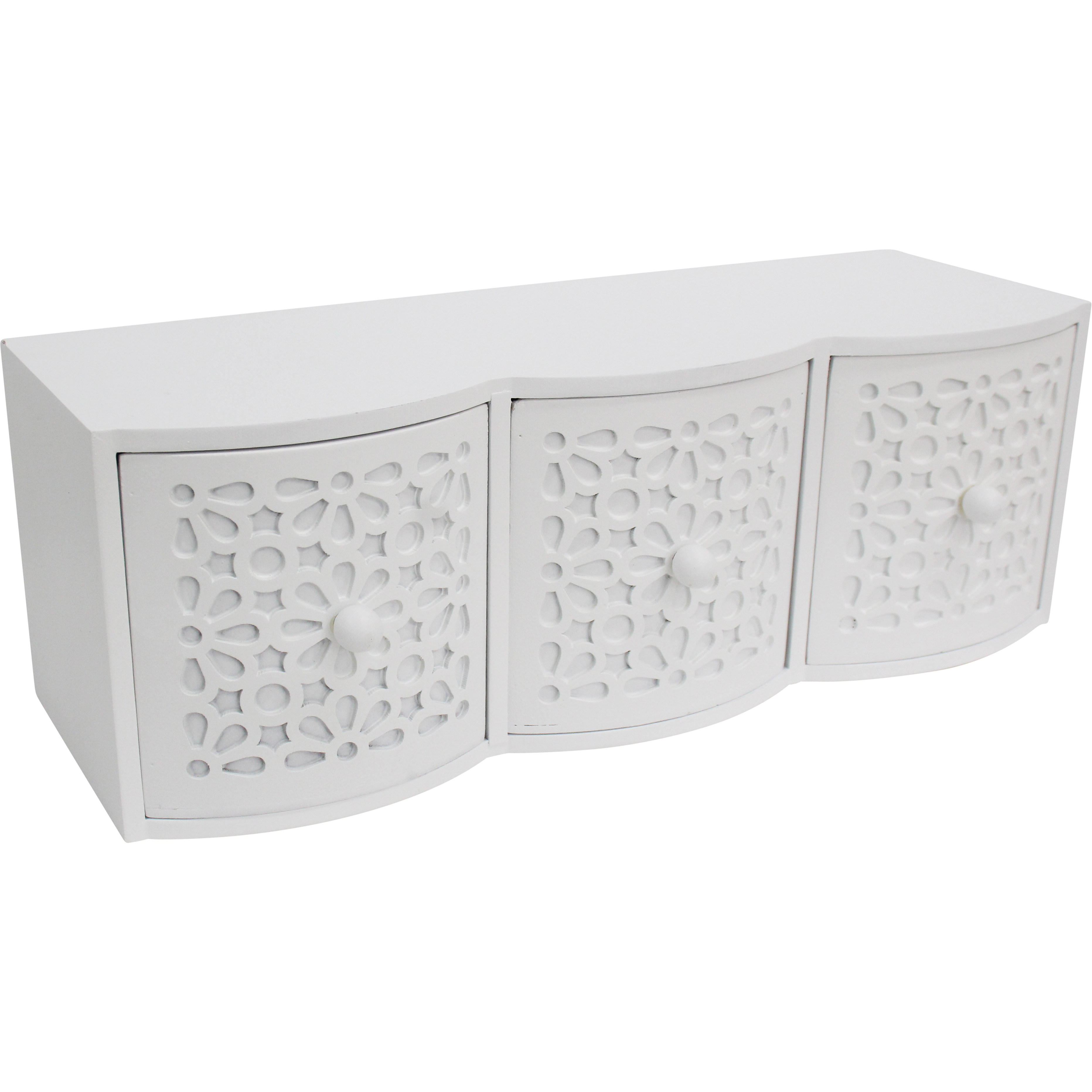 Drawers Ornate 3 White