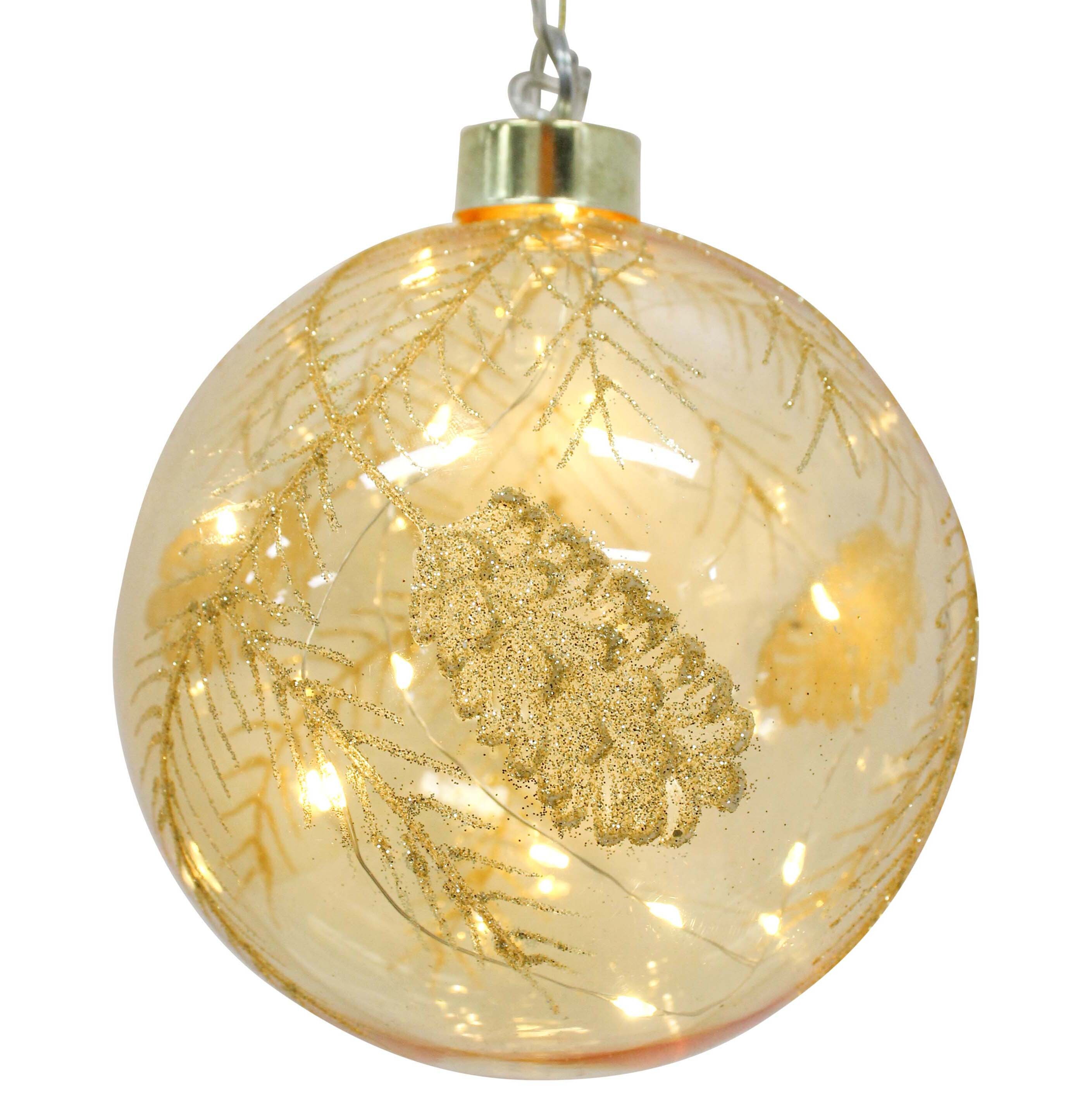 LED Glass Bauble XL Botanical