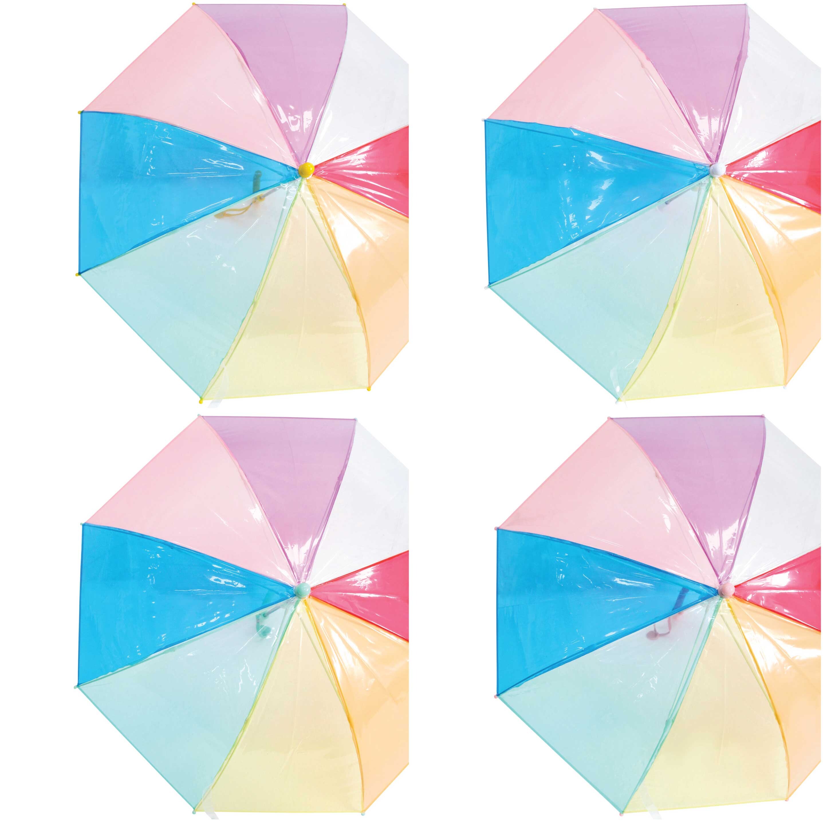 Kids Umbrella Pastel Clear Mix