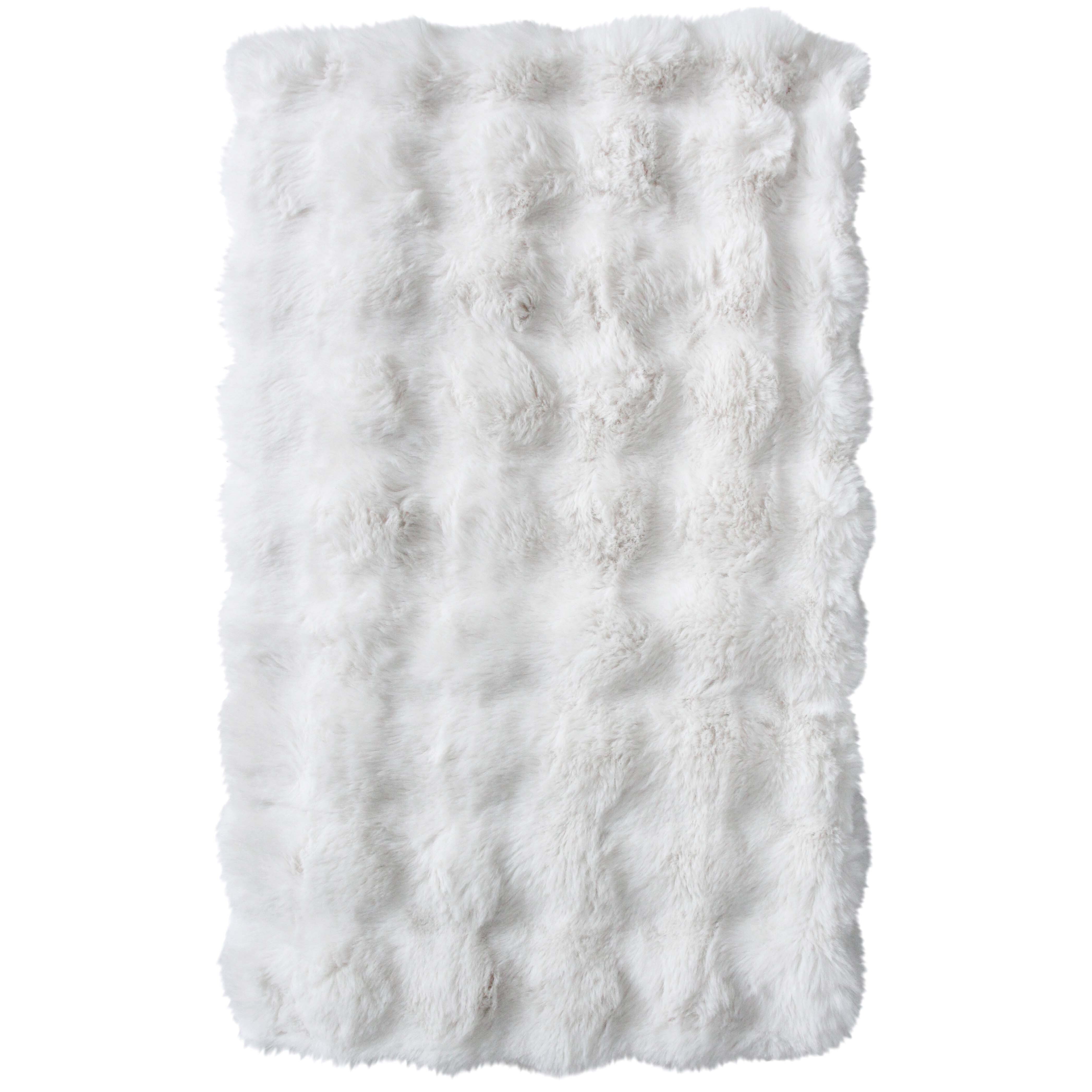 Lux Faux Fur Throw White