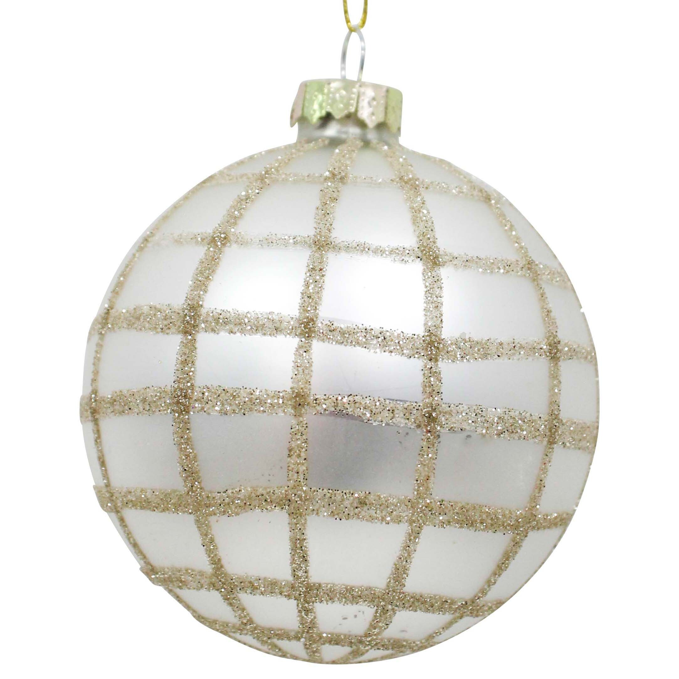 Glass Bauble Tartan