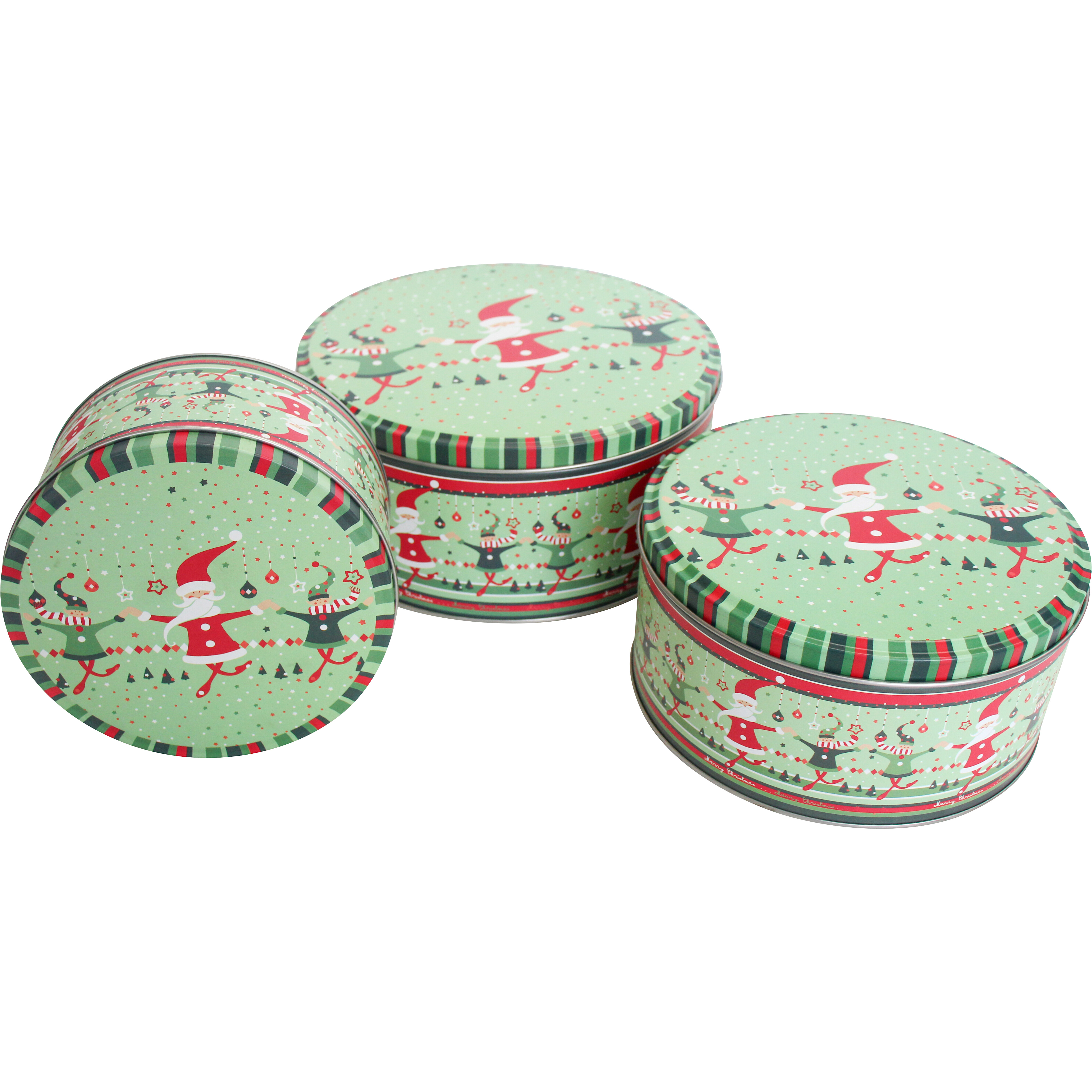 Tins S/3 Round Dancing Elves