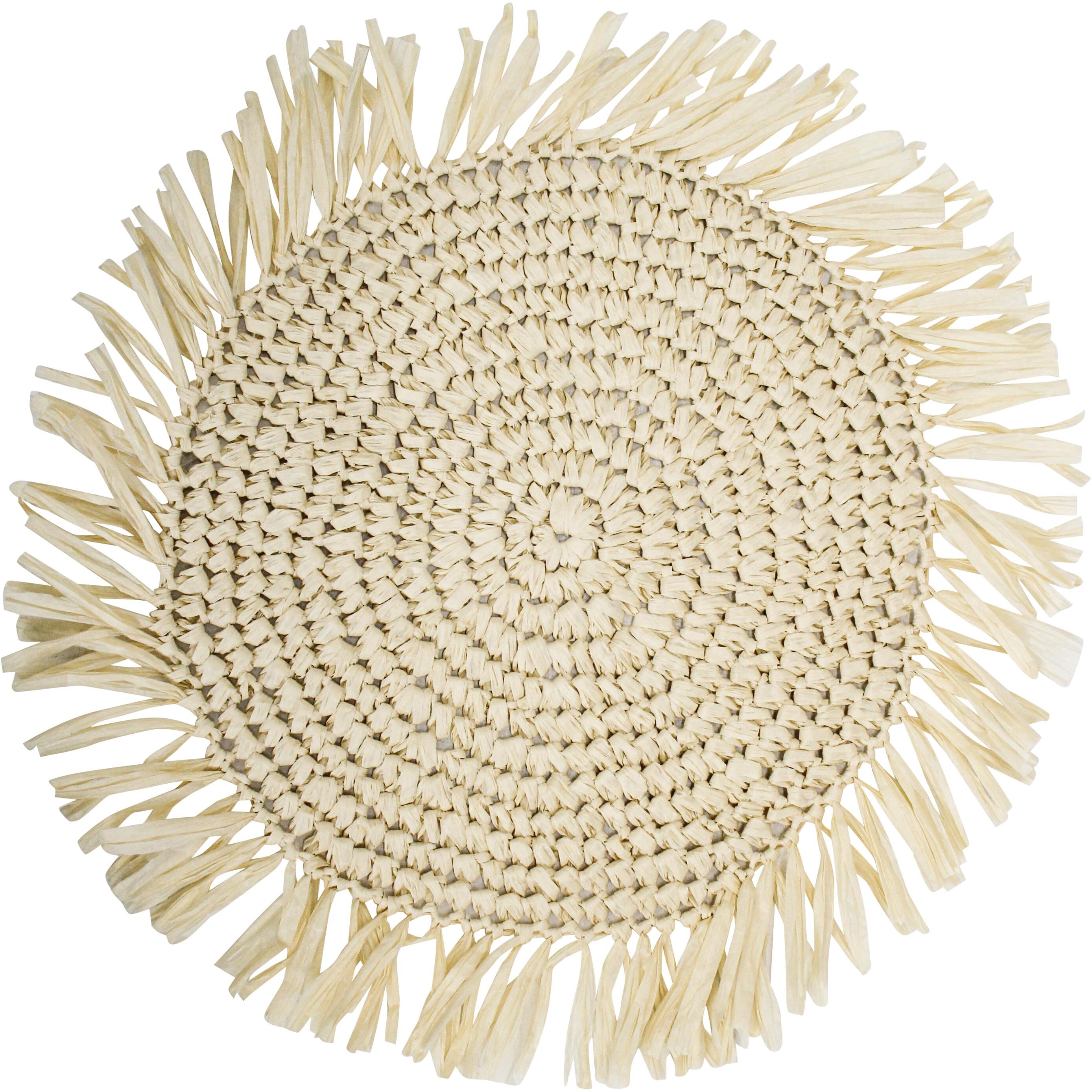 Placemat Raffia Bleach