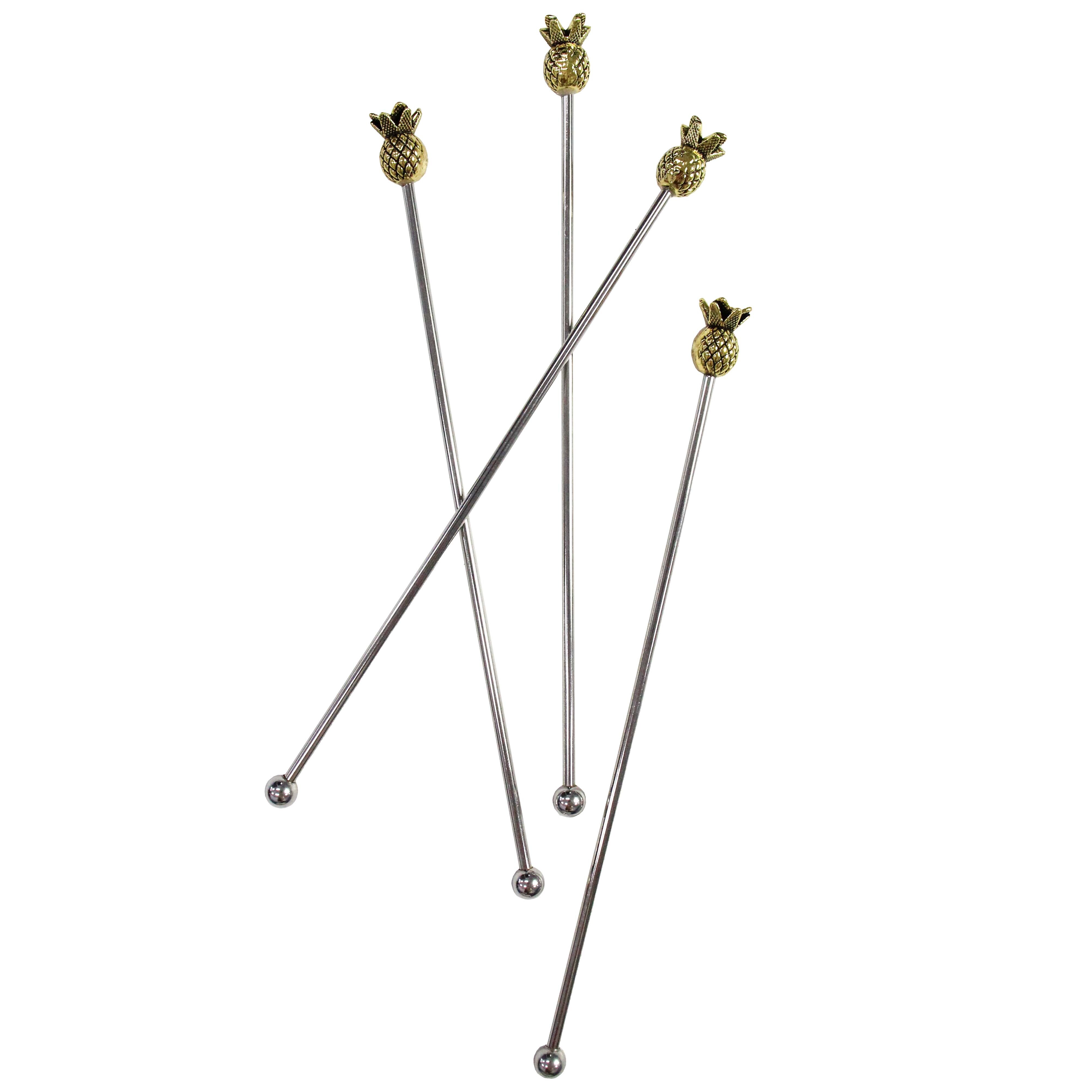 Cocktail Stirrer S/4 Pineapple