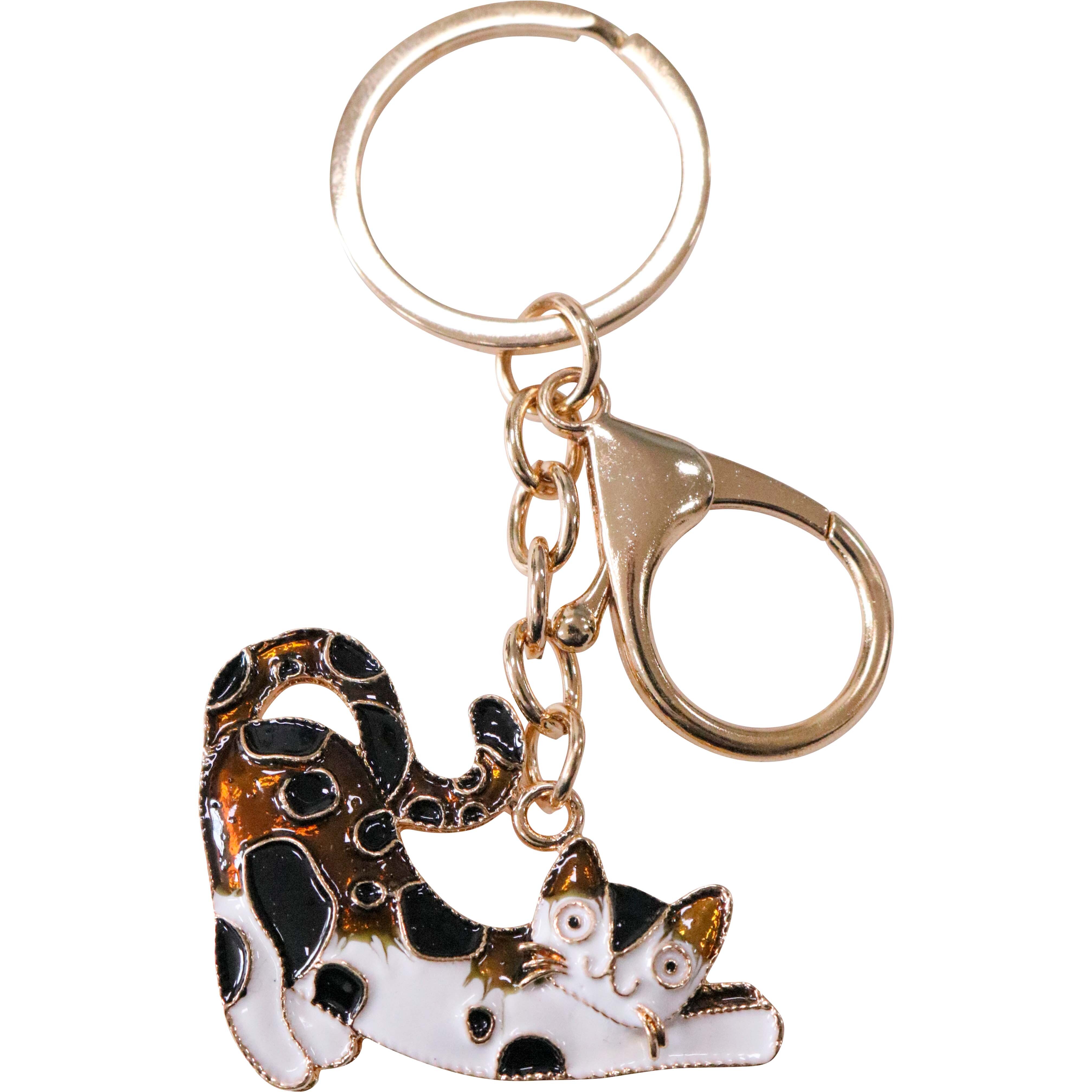 Keyring Stretching Cat