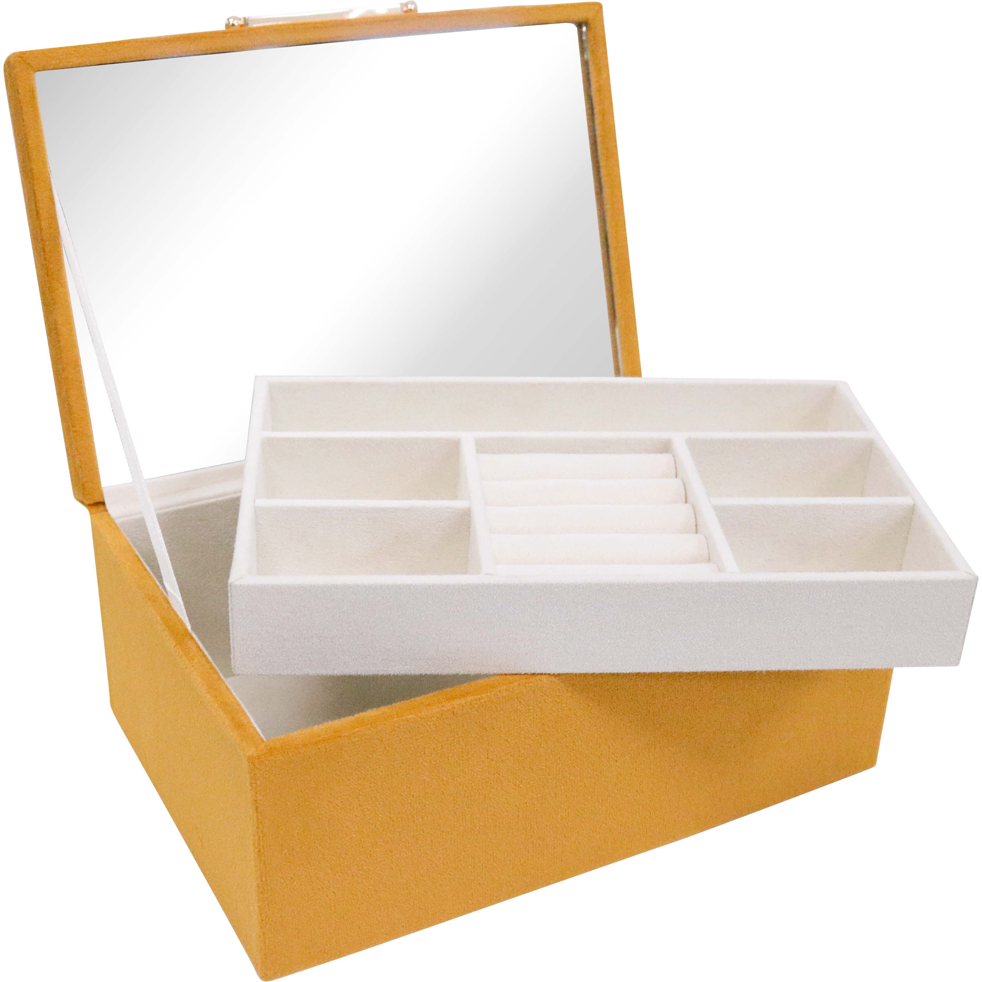 Velvet Jewellery Box Mustard