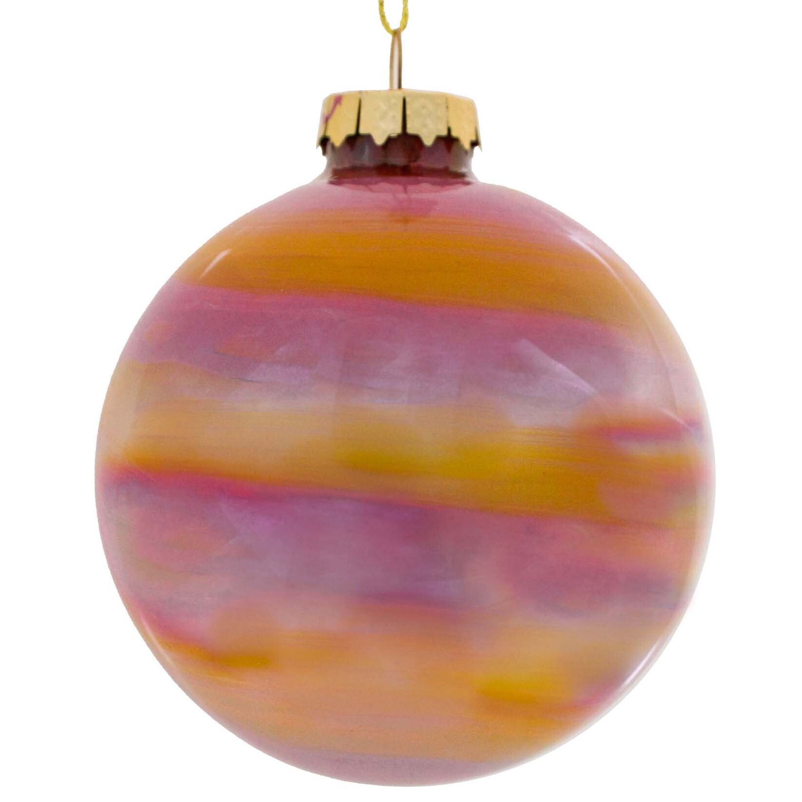 Glass Bauble Crepe Mercury