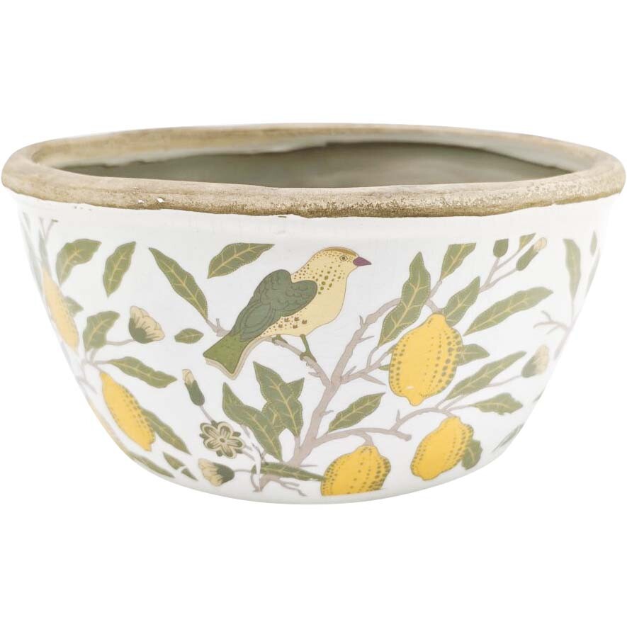 Low Planter Vintage Lemon