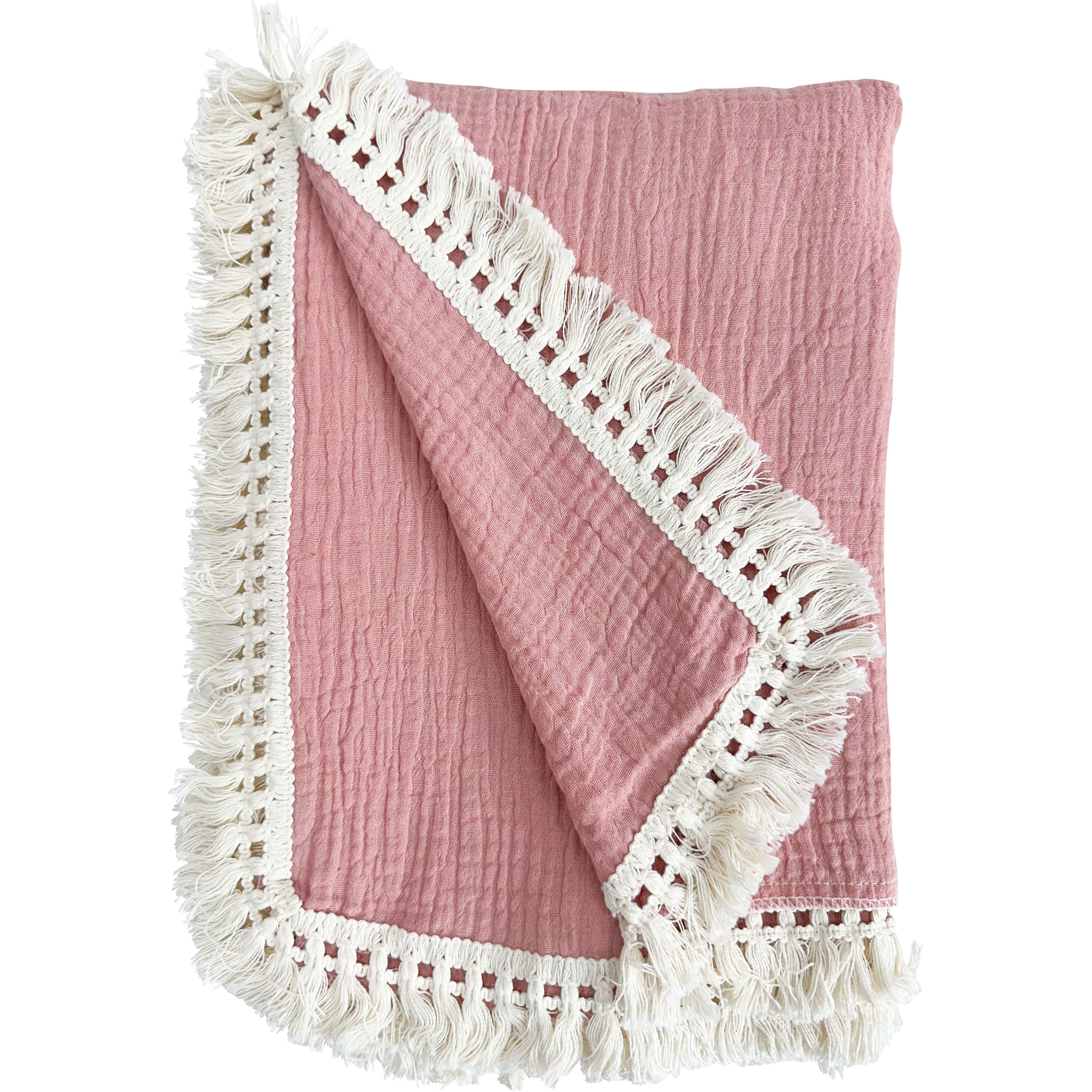 Cotton Throw Petal Pink