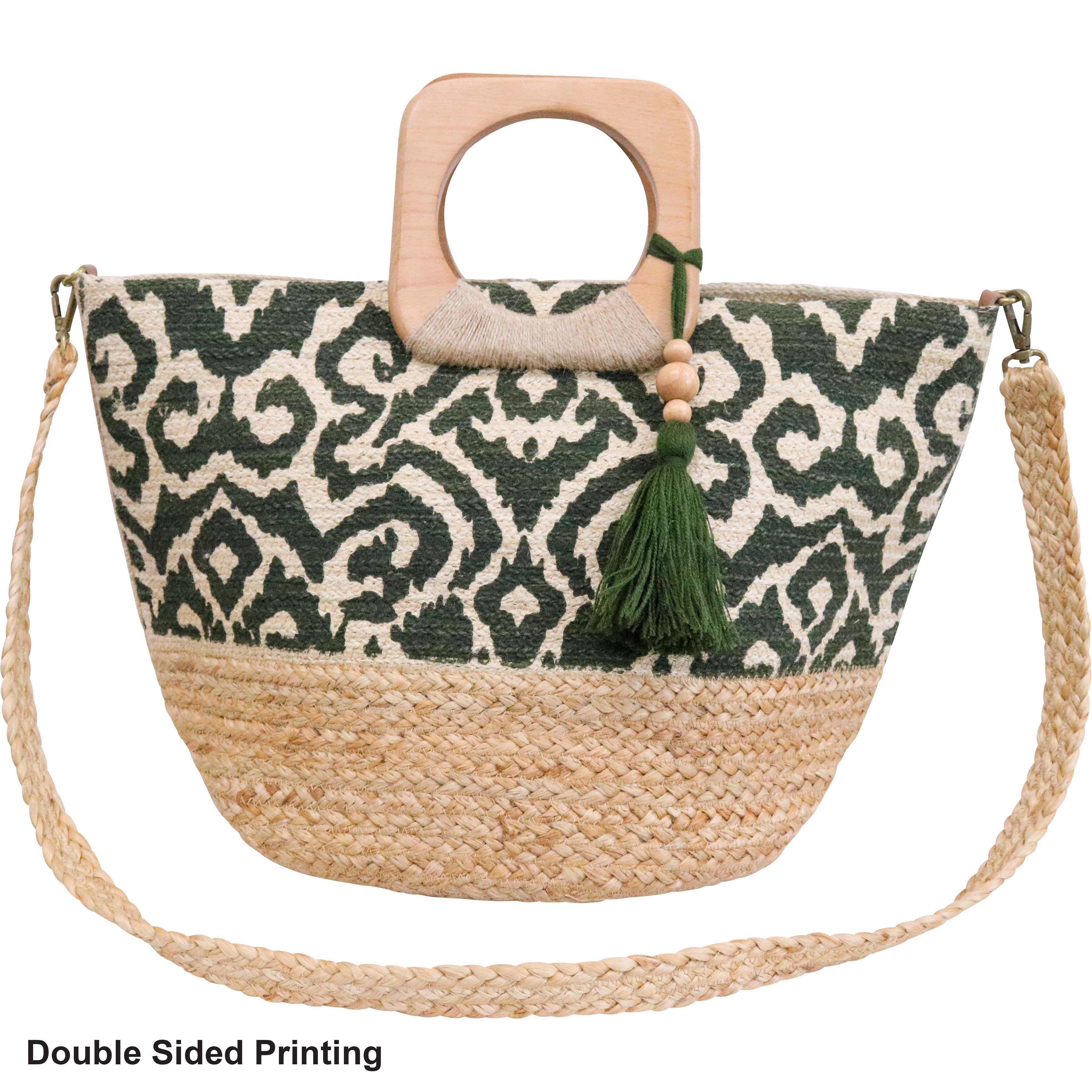 Jute Shopper Bag Olive