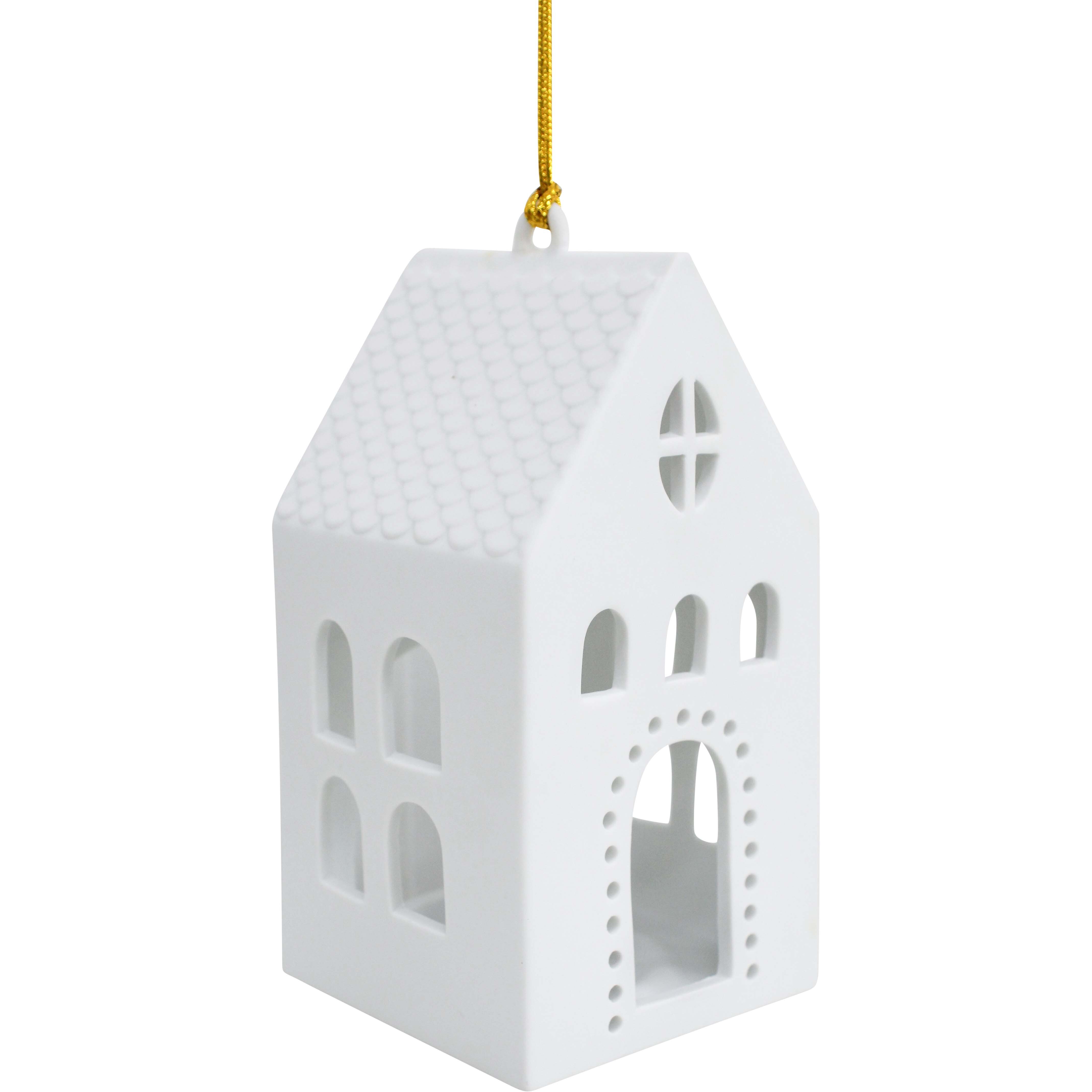 Porcelain Village House T/Light Holder