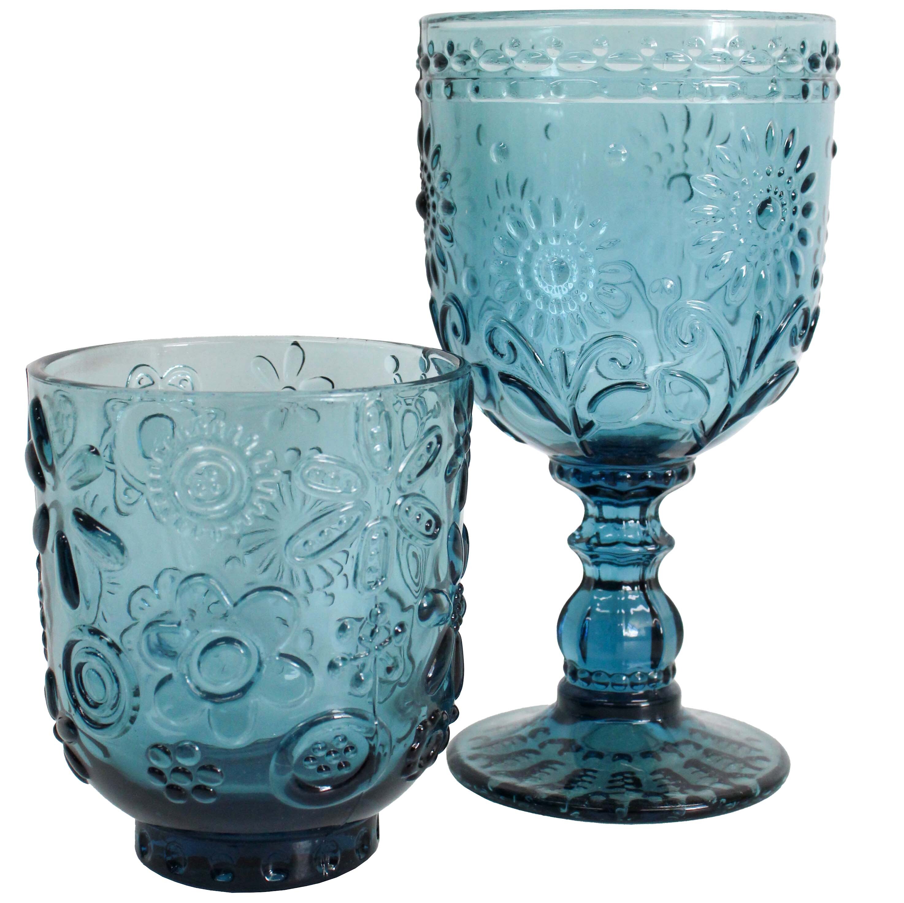 Wine Glass Garden Smoke Blue