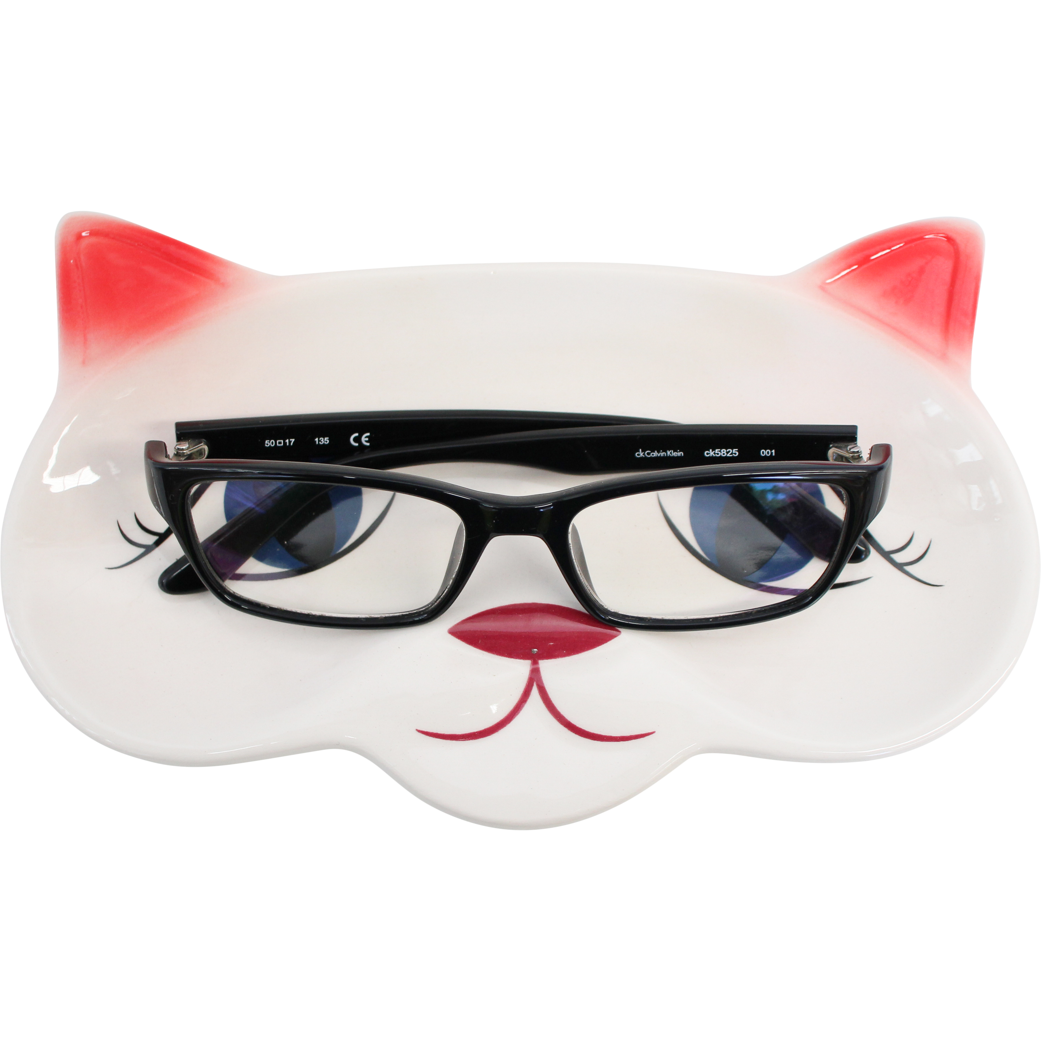 Cat Trinket/Soap/Glasses Dish Face