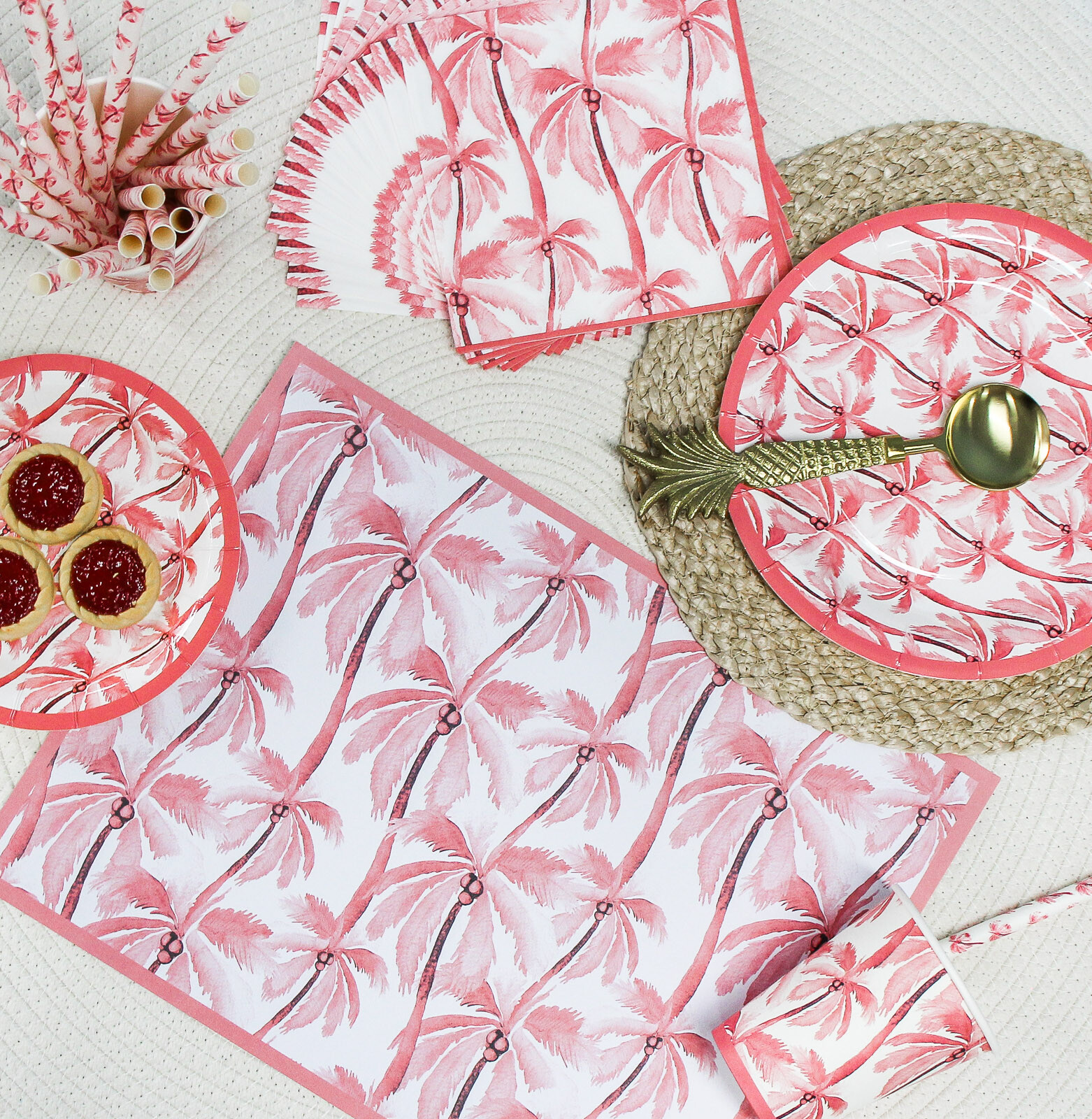 Paper Placemat Set/20 Palms