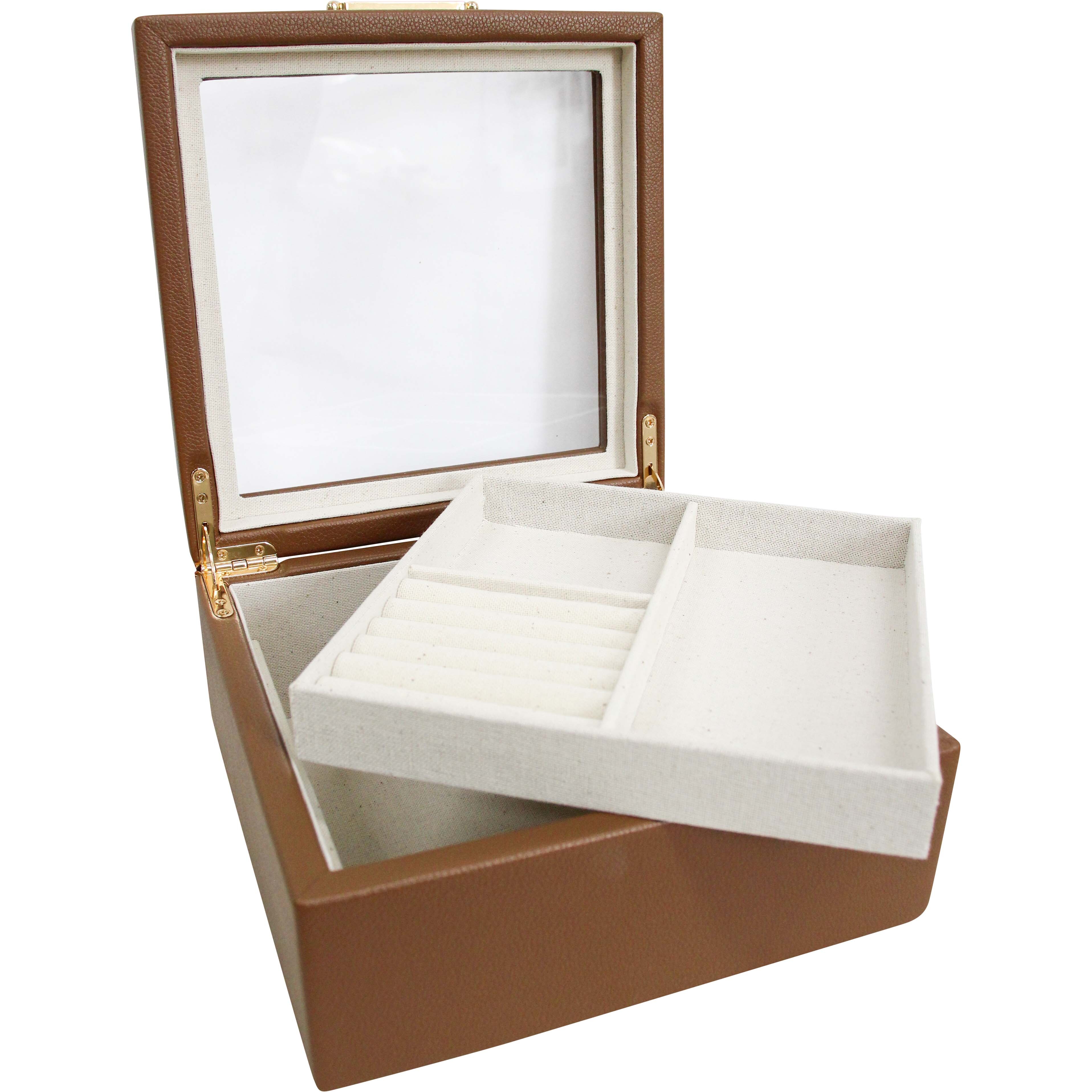 Jewellery Box Sq Tan