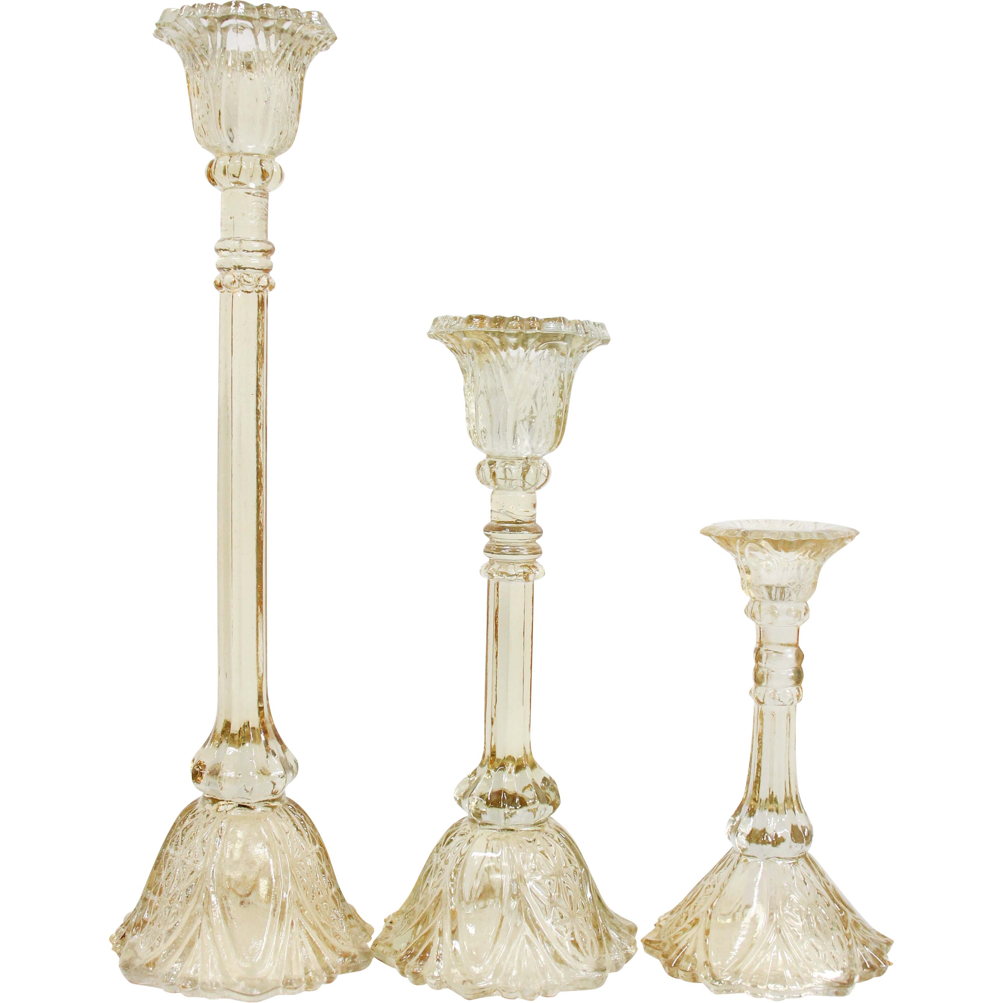 Belle Candle Holder Champagne Med