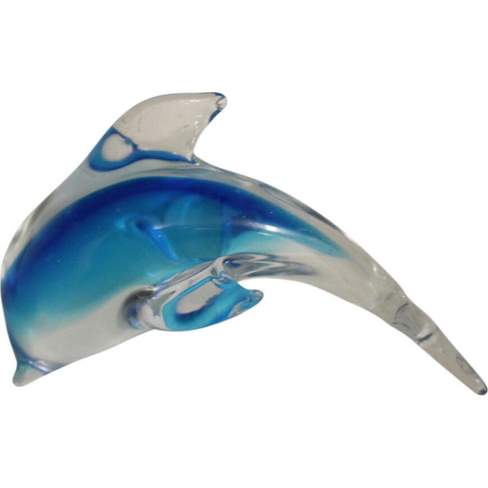Glass Dolphin Blue Stripe