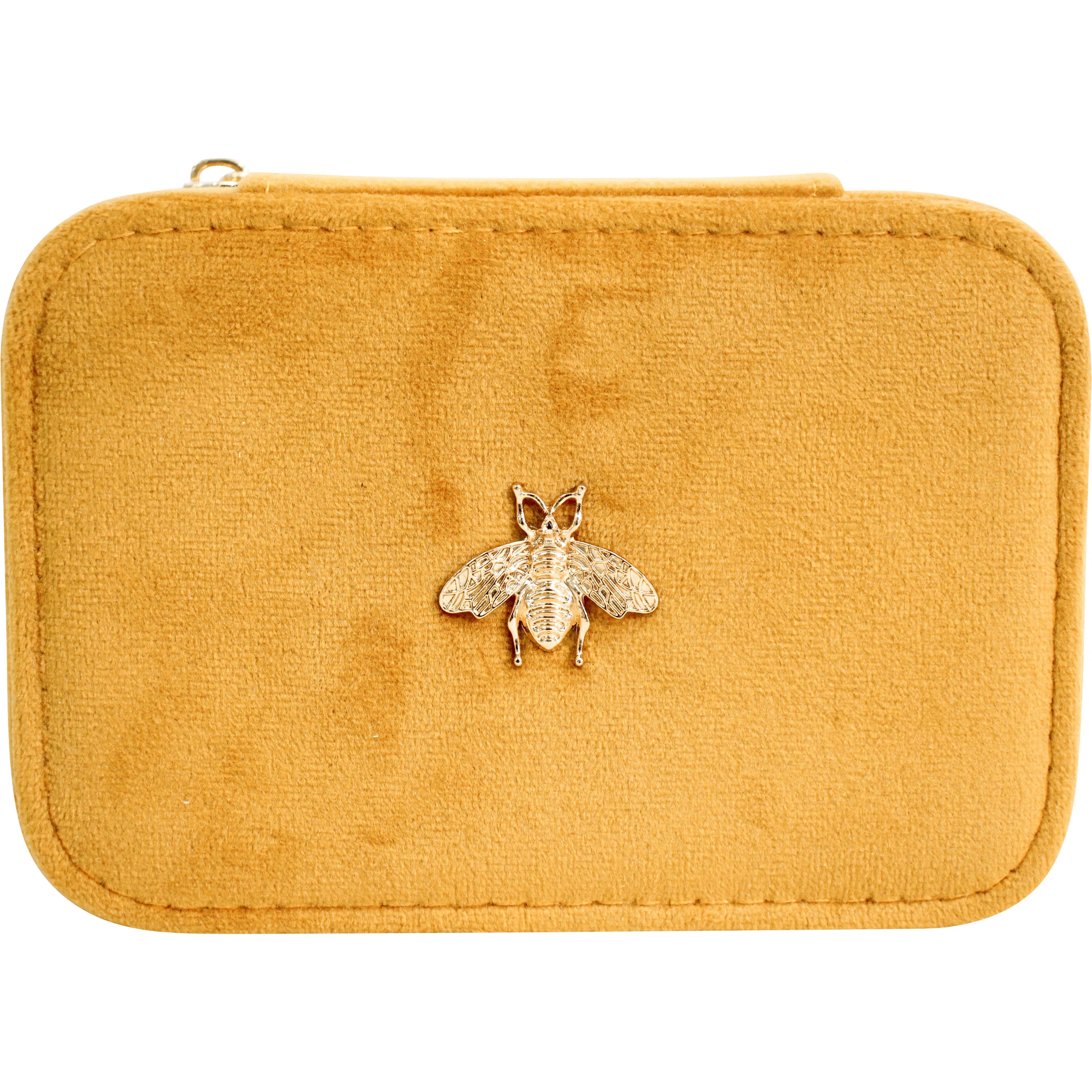 Jewellery Travel Mini Velvet Mustard