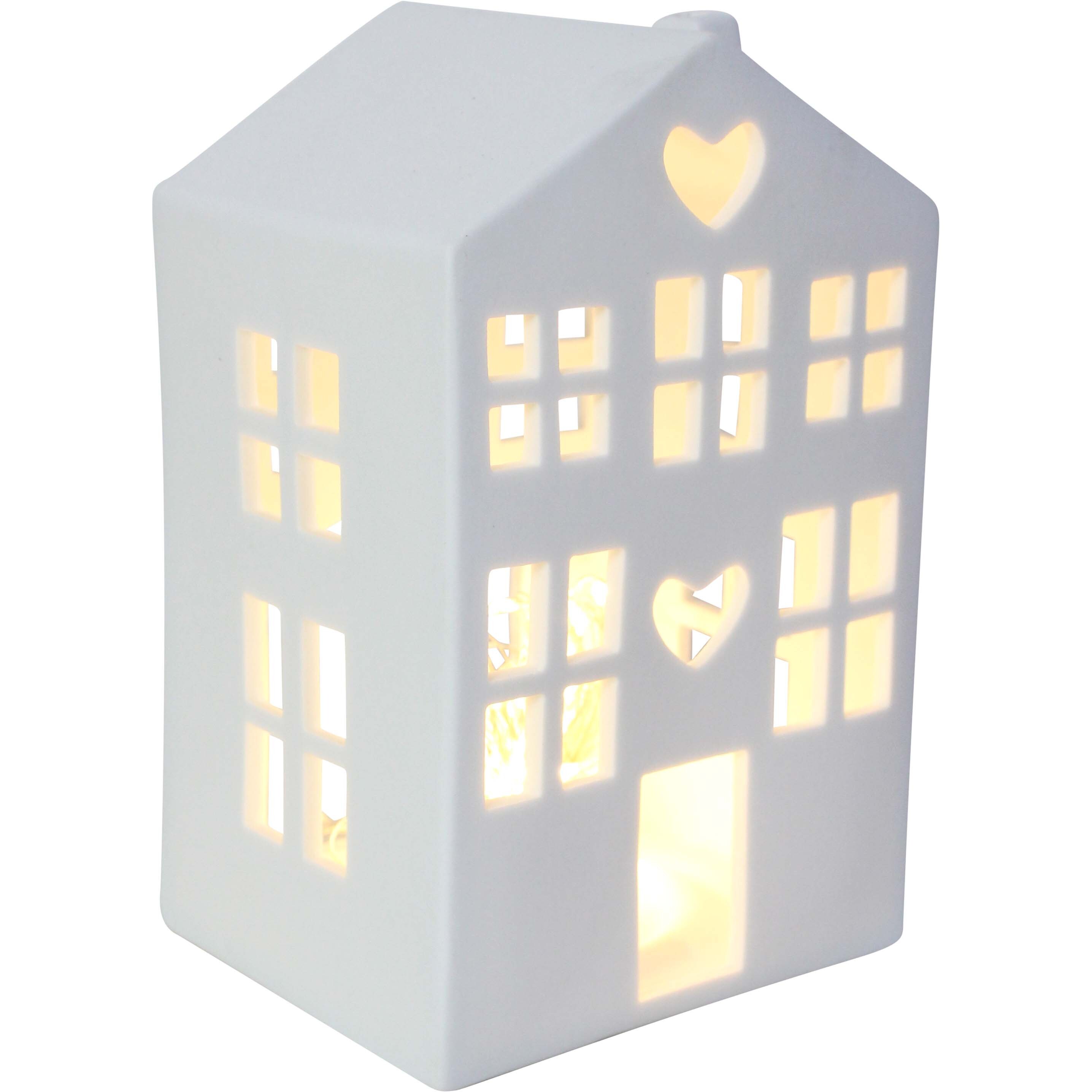 Porcelain Village House Tealight Holder 3D