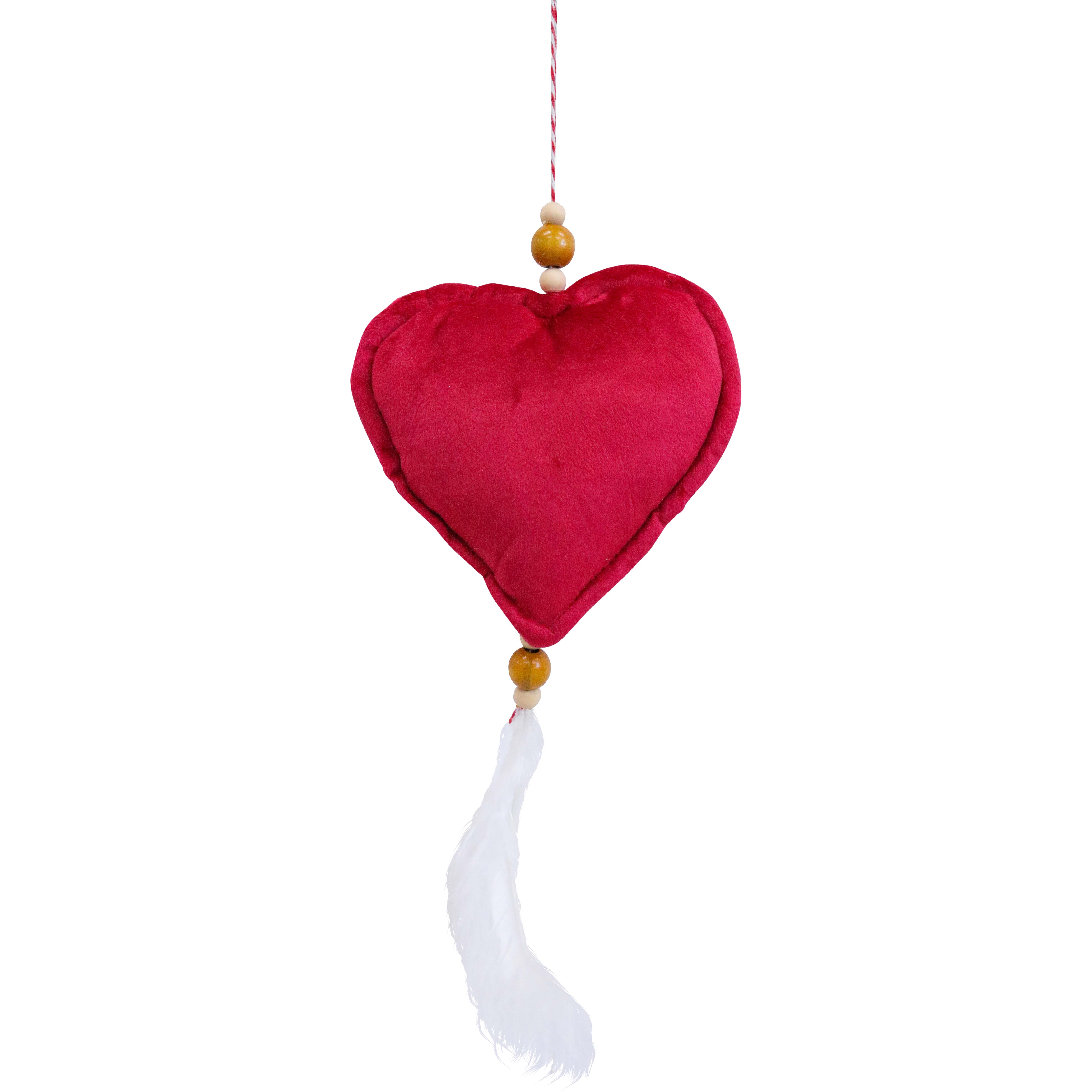 Hanging Heart Wine Velvet