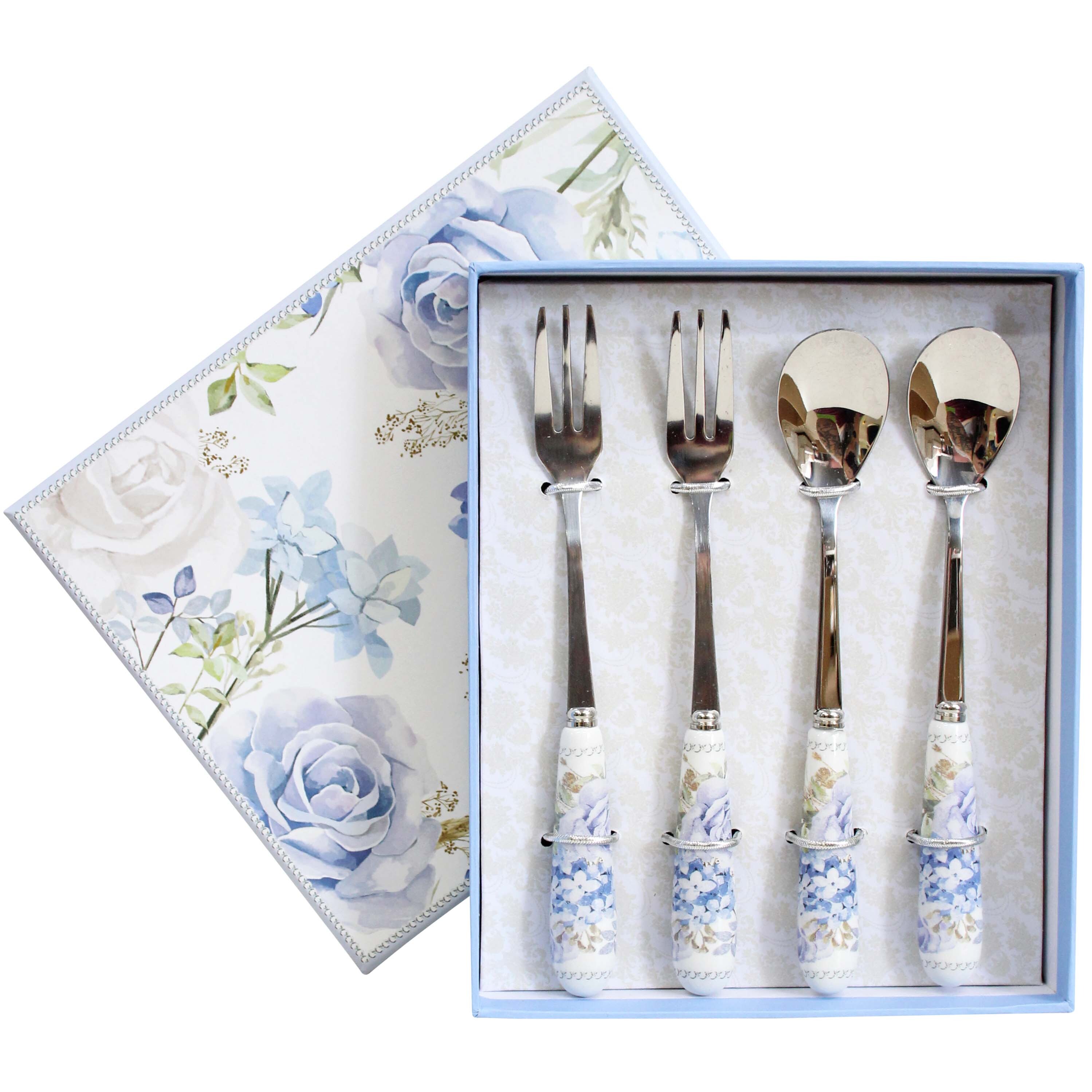 Spoon/ Fork Set Hydrangea