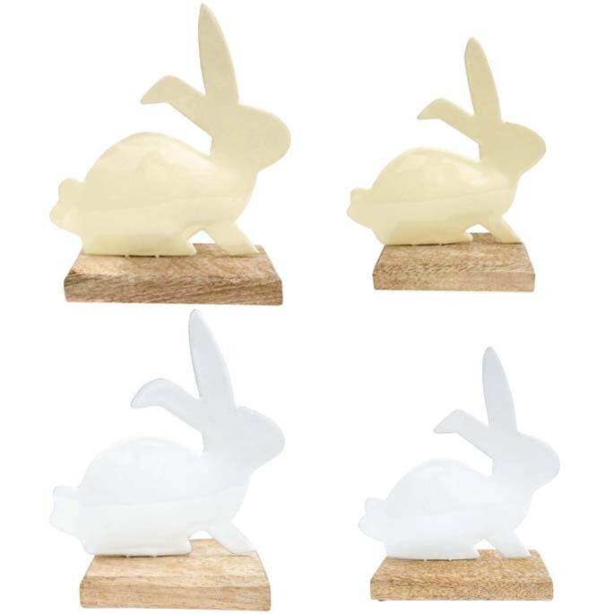 S/2 Rabbits Asstd - price per set- Ivory/white