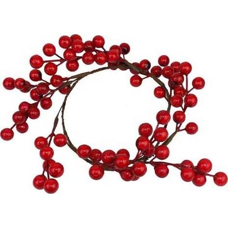 Candle Ring Red Berries