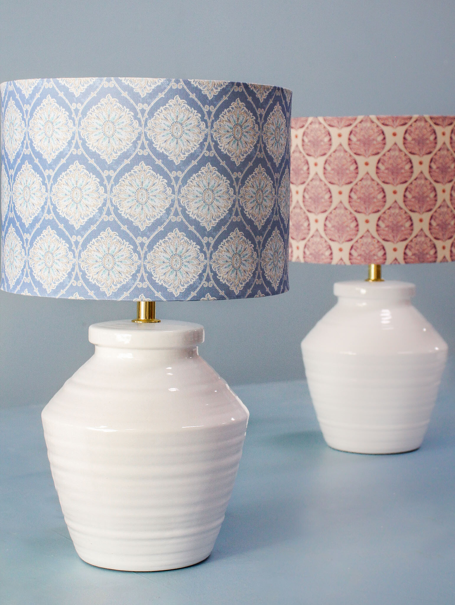 Lamp Block Print Hamptons