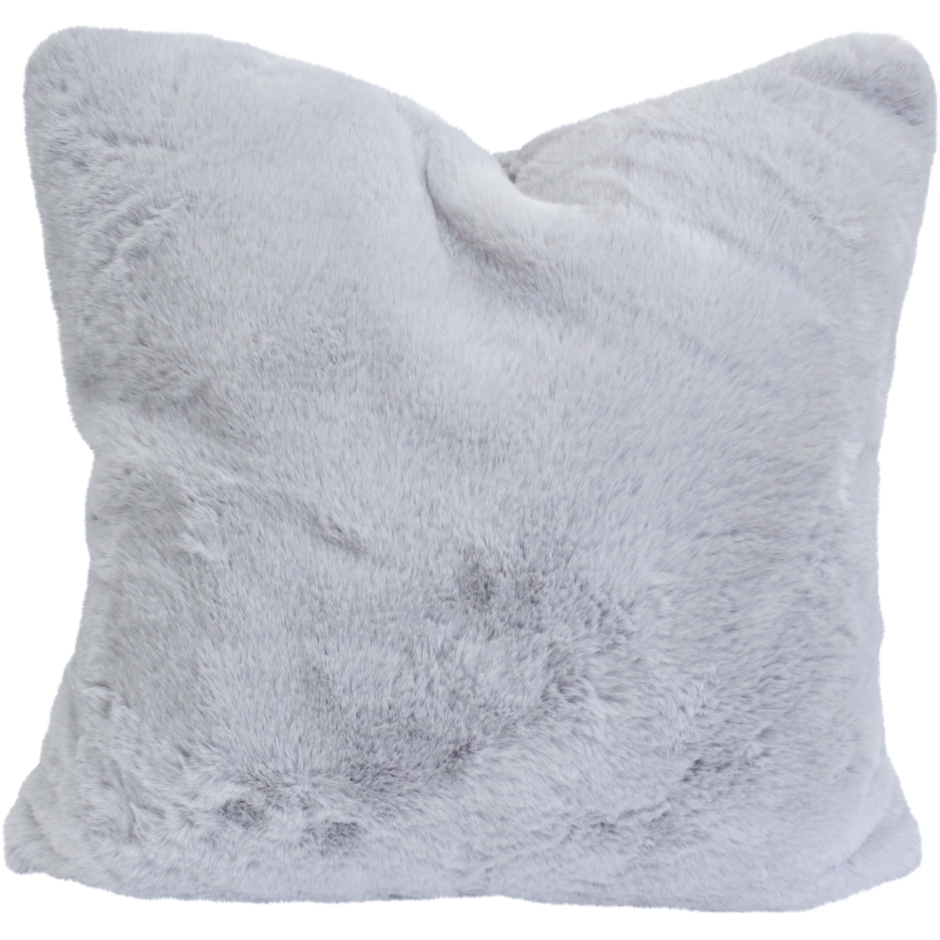 Cushion Double Faux Fur Grey