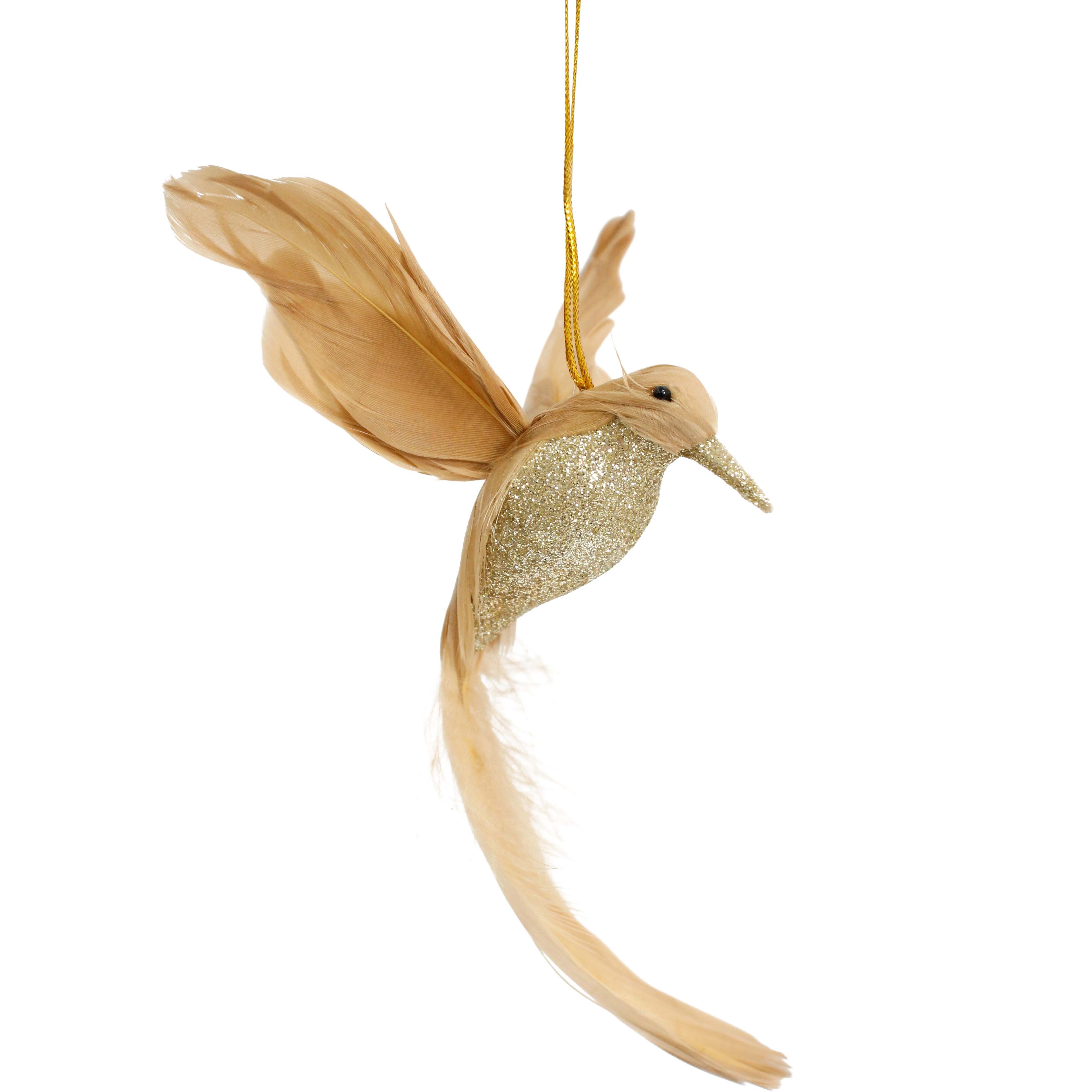 Hanging Bird Sml Champagne