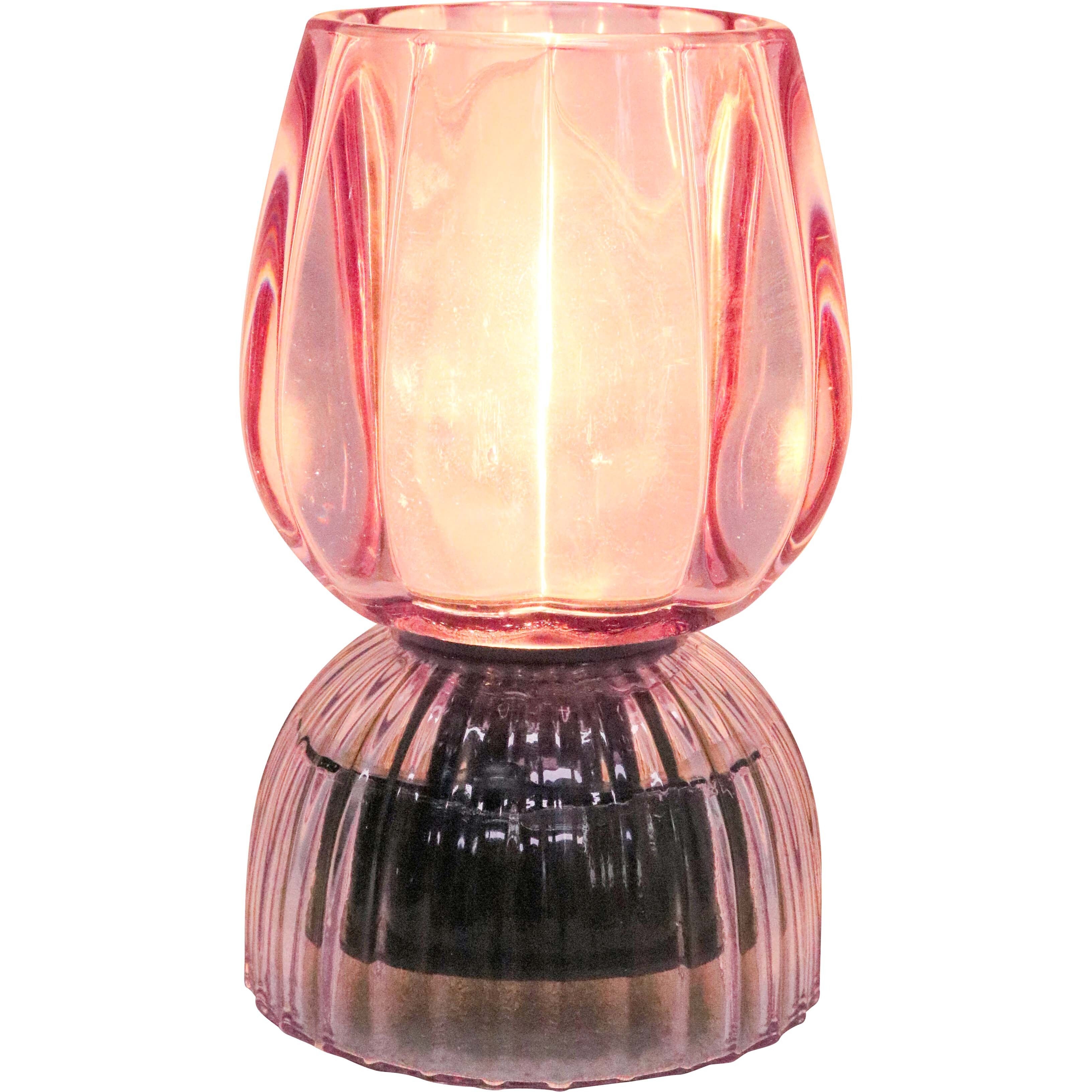 LED Glass Lamp Pink Passion