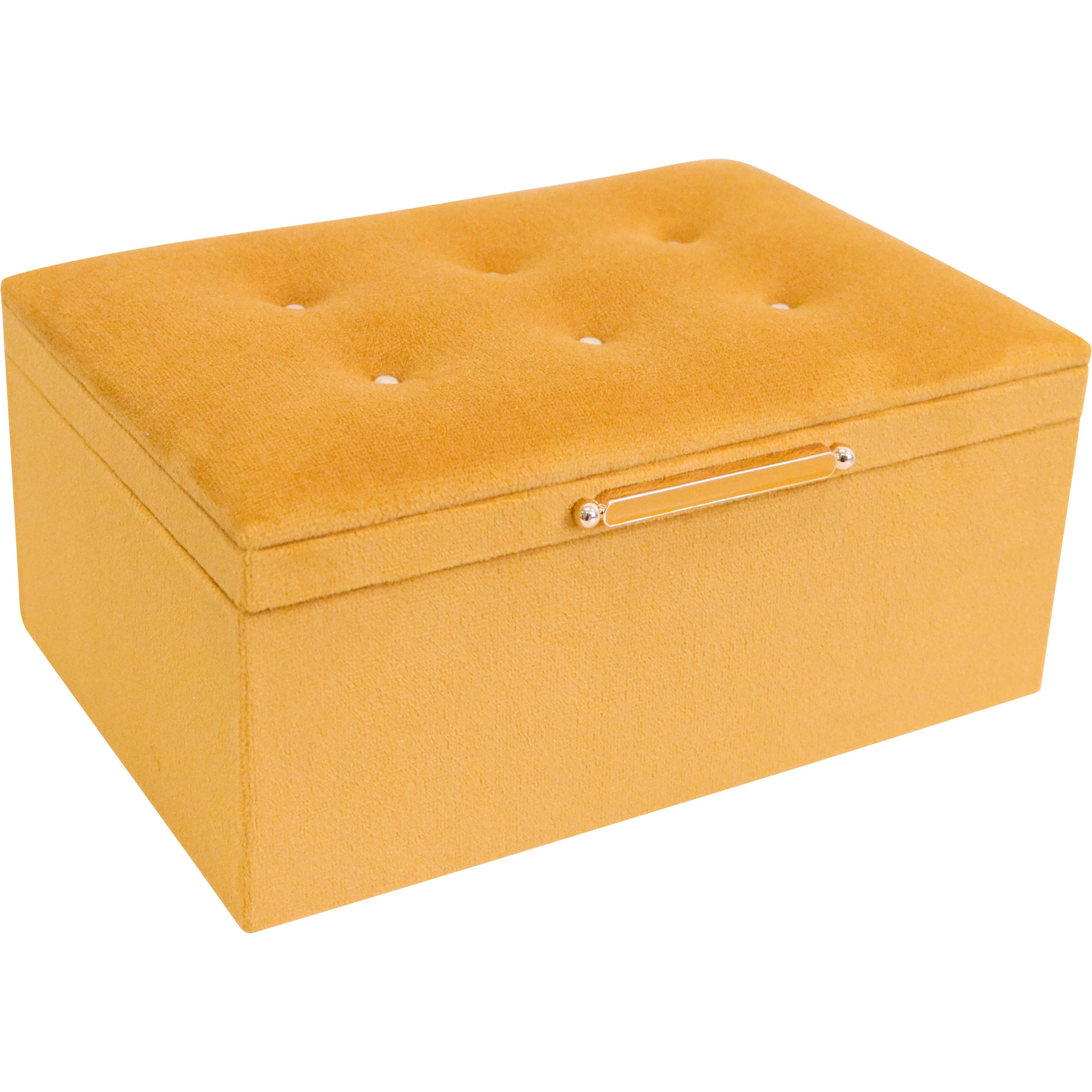 Velvet Jewellery Box Mustard