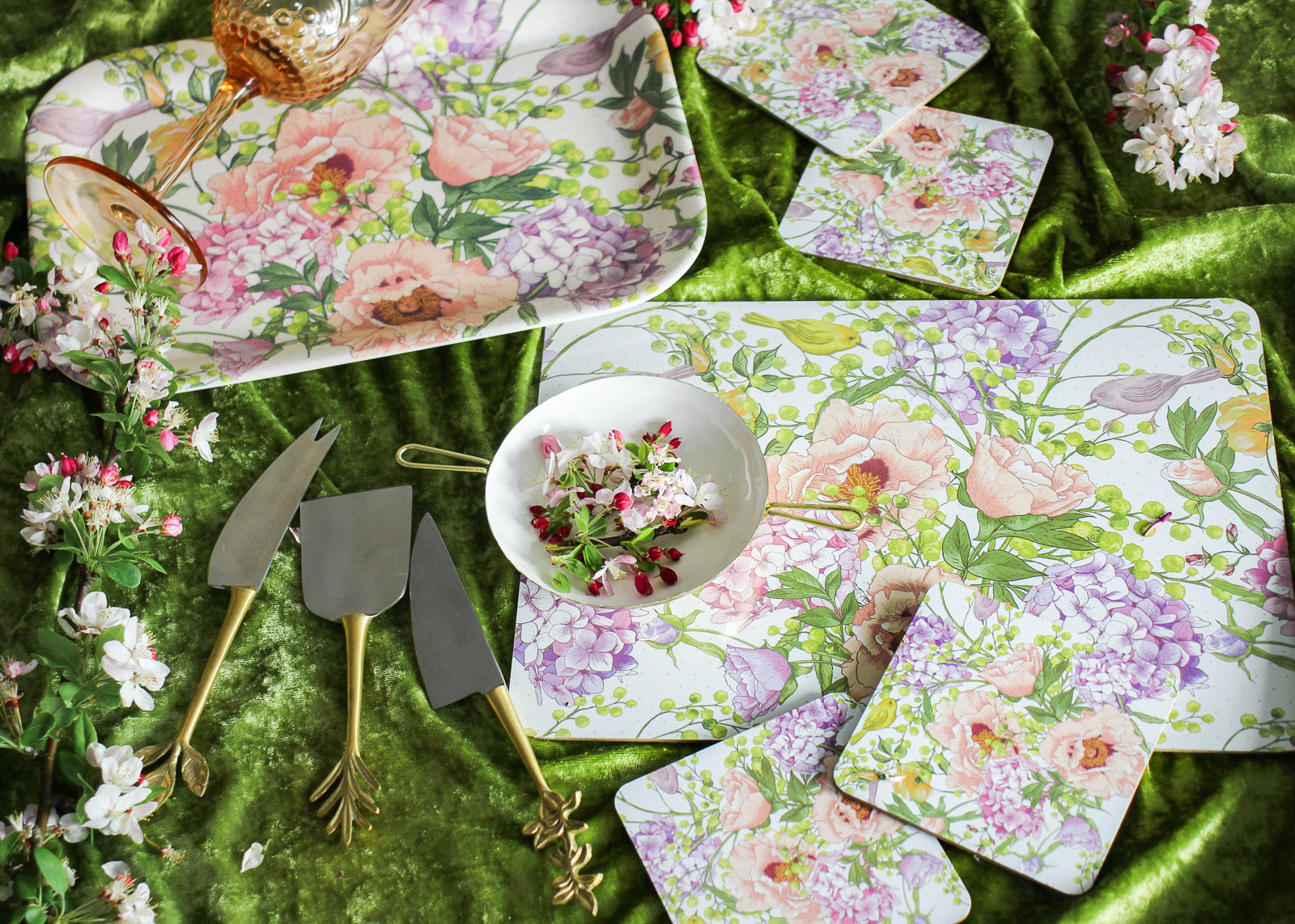 Cheese Knife Mix Botanical S/3