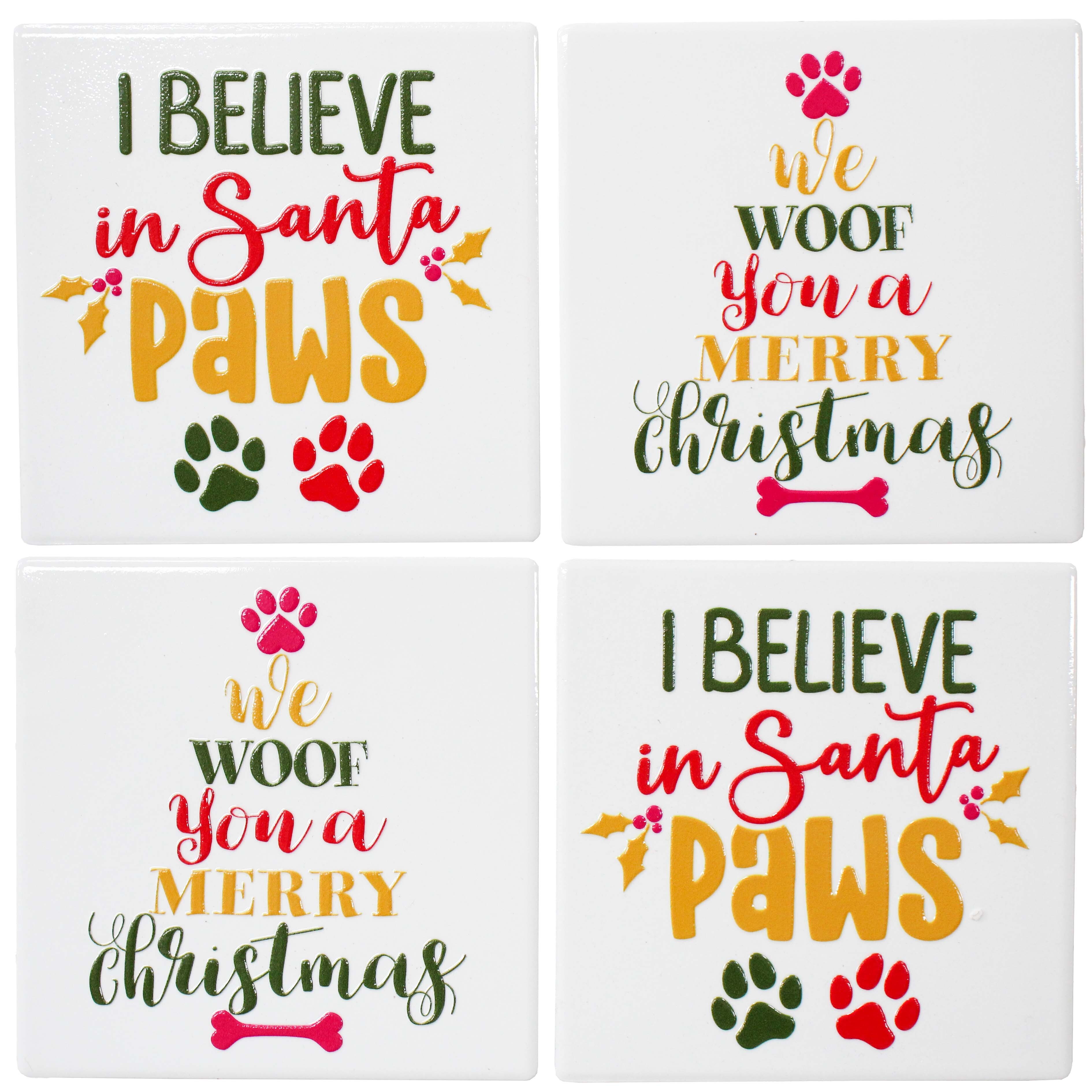 Coasters Santa Paws