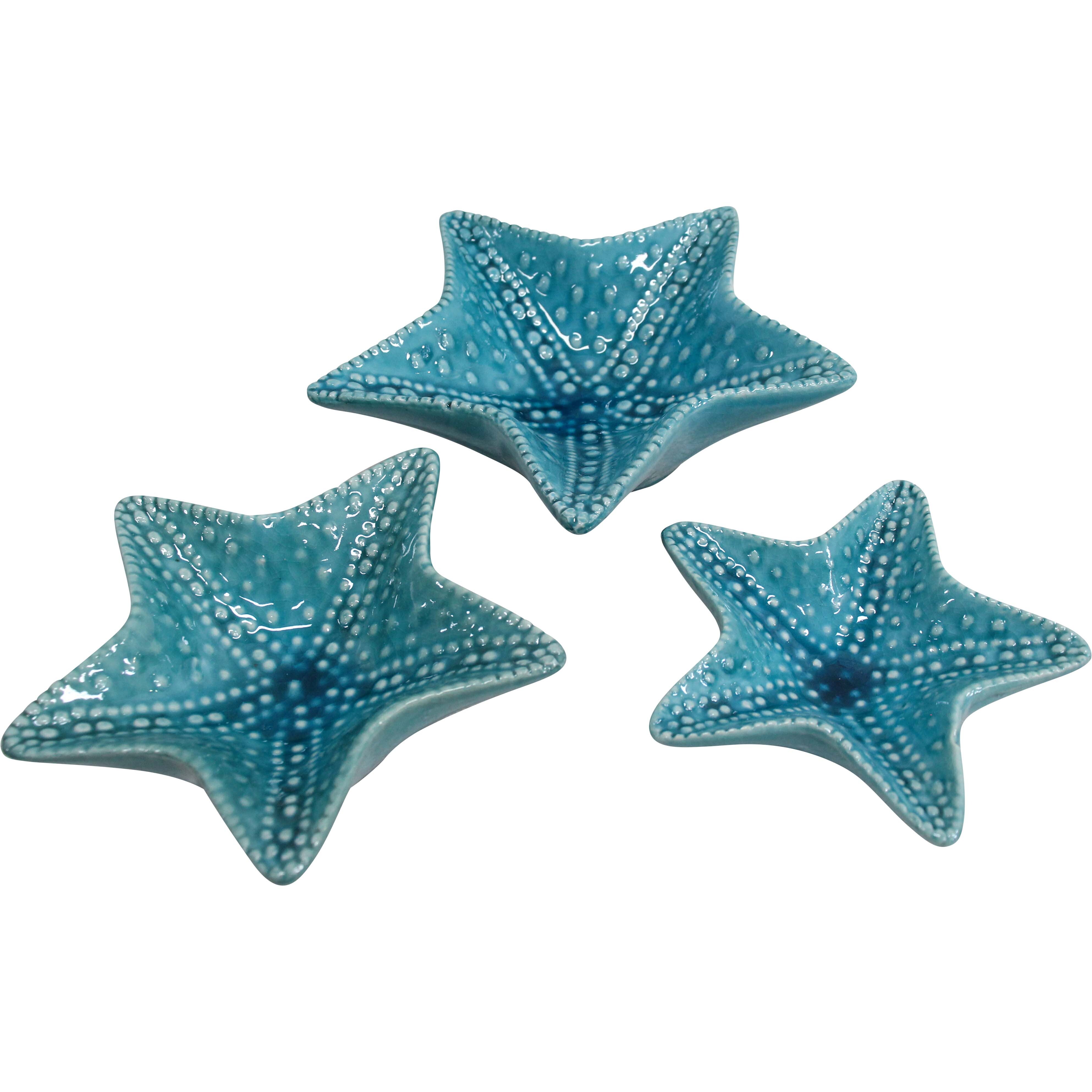 Starfish Plate S/3 Aqua