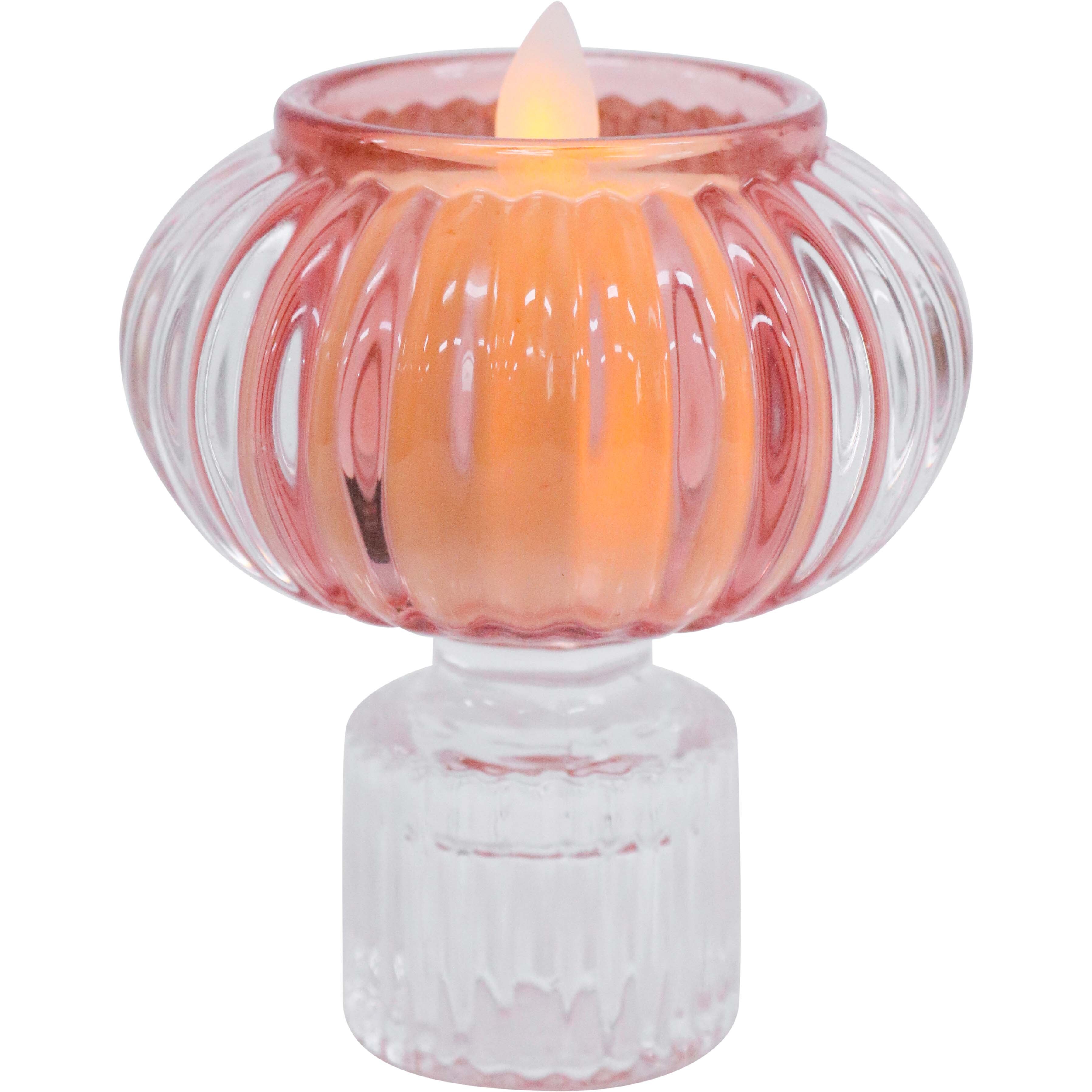 Double Sided Stackable Candle Holder Pink